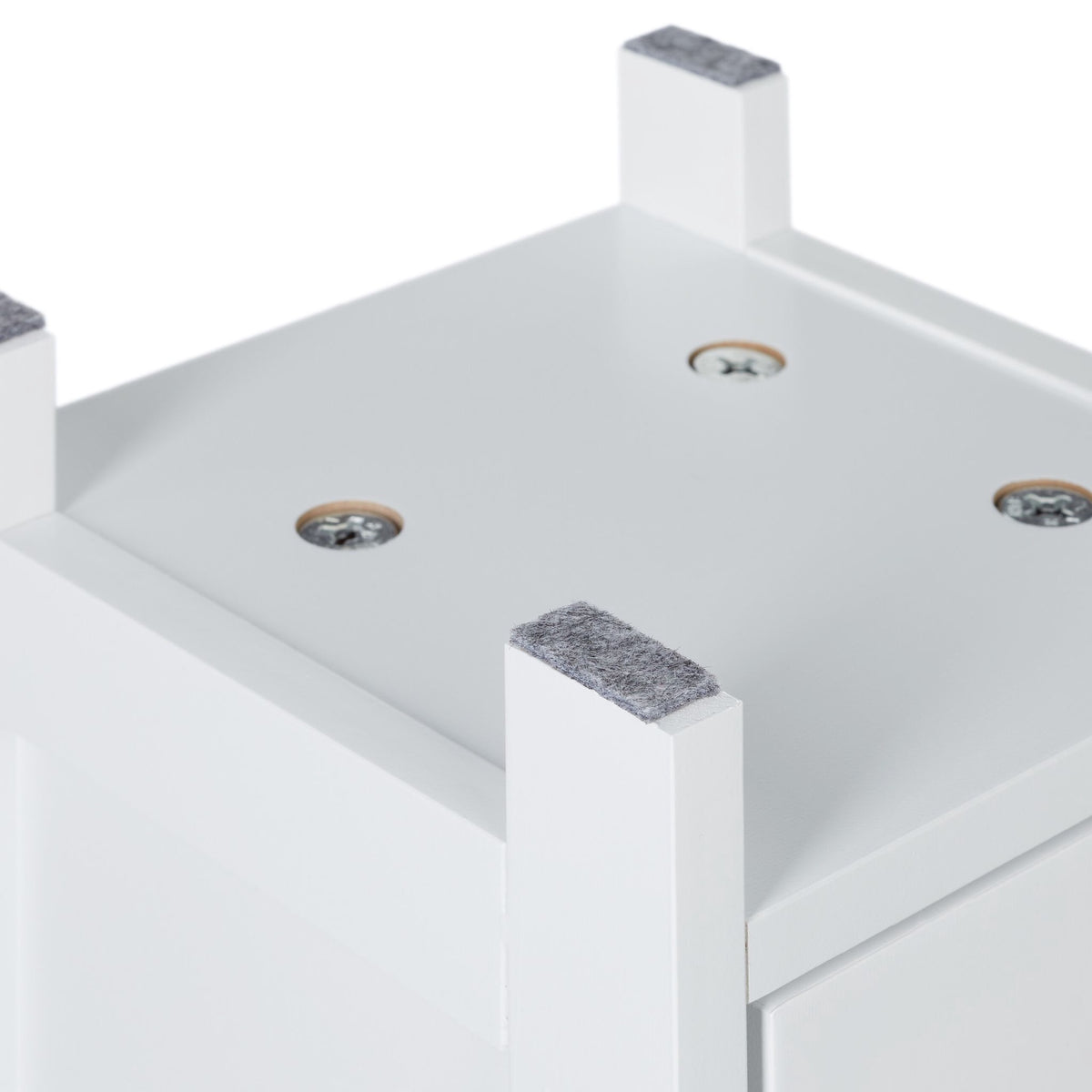 Standing toilet paper holder in white