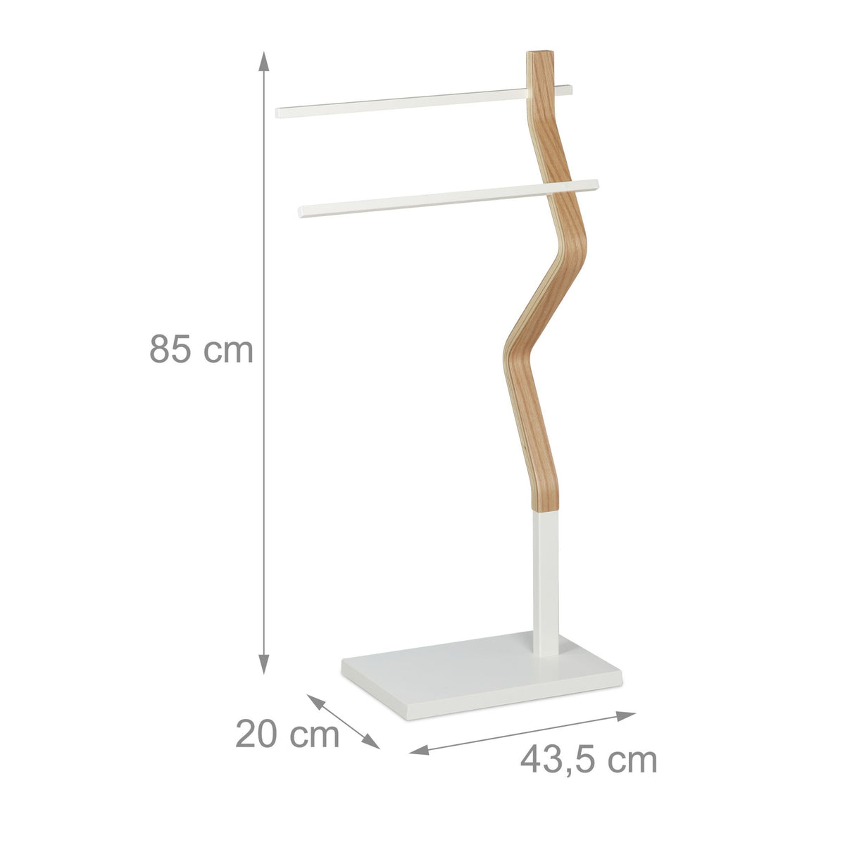 Standing towel rail