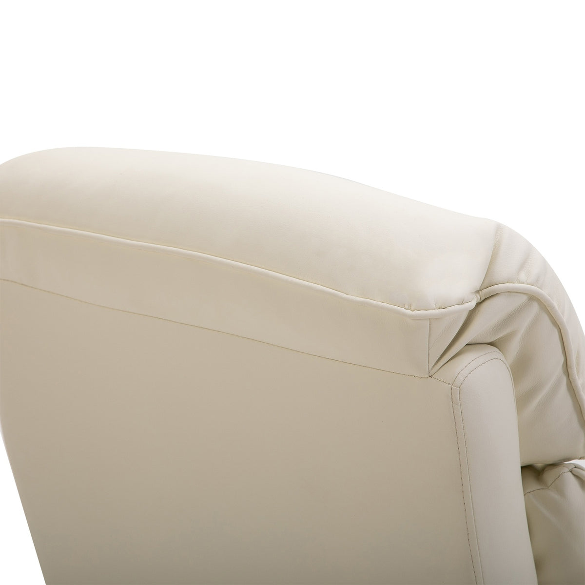 Stand-up chair, TV chair, armchair with stand-up aid, electric reclining function, faux leather, beige, 80 x 94 x 104 cm