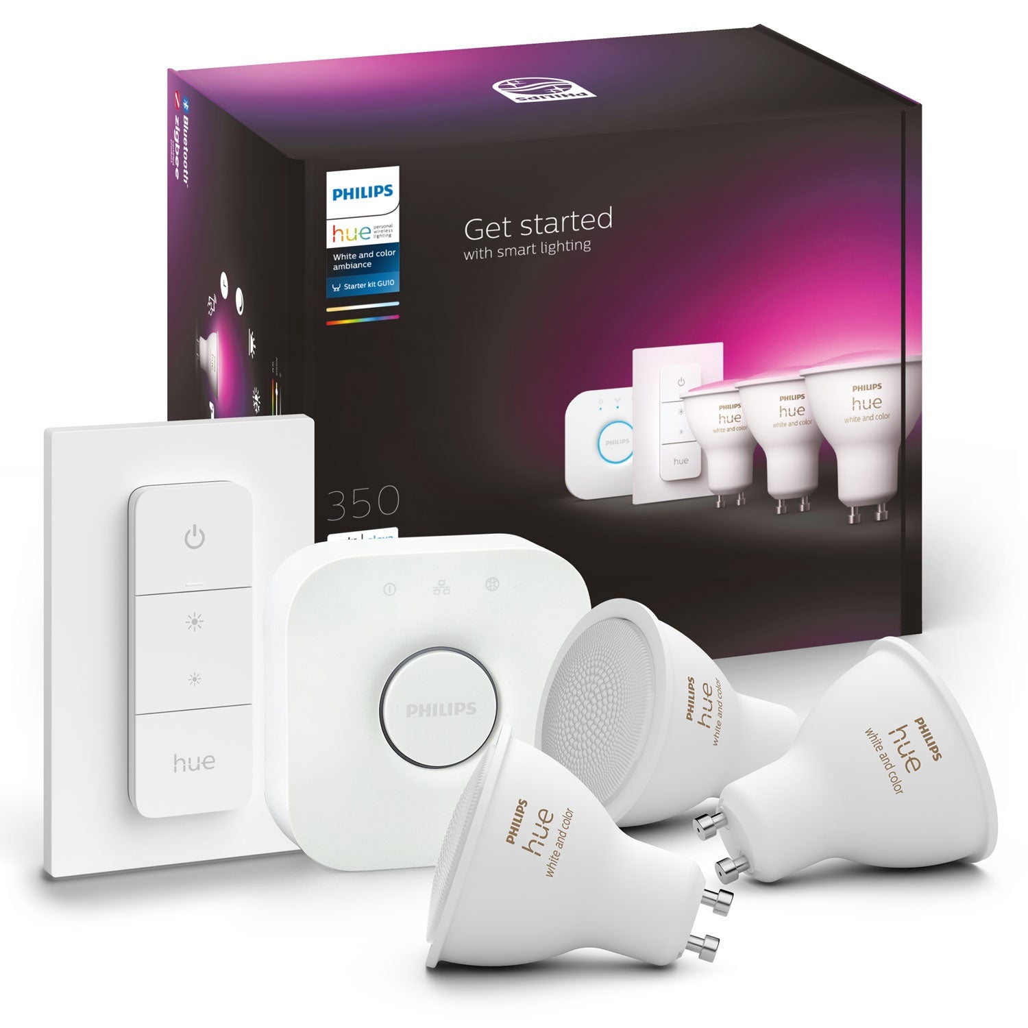 Starter kit White and color ambiance 3 x GU10 350 lm