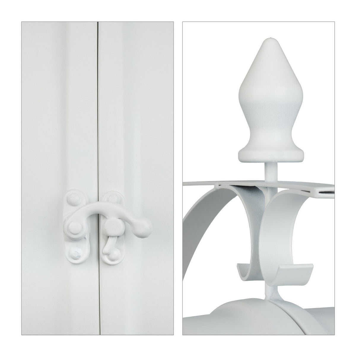 Station clock double-sided in white
