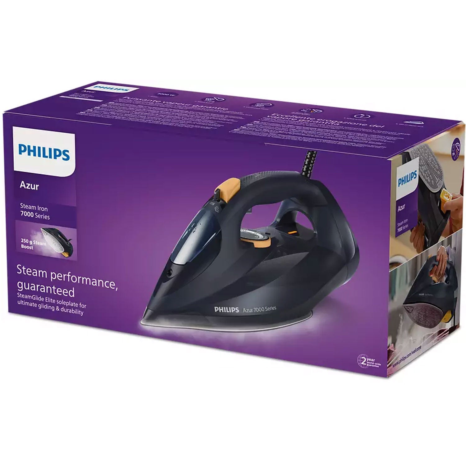 Steam Iron Blue/Yellow 7000 Series HV DST7060/21