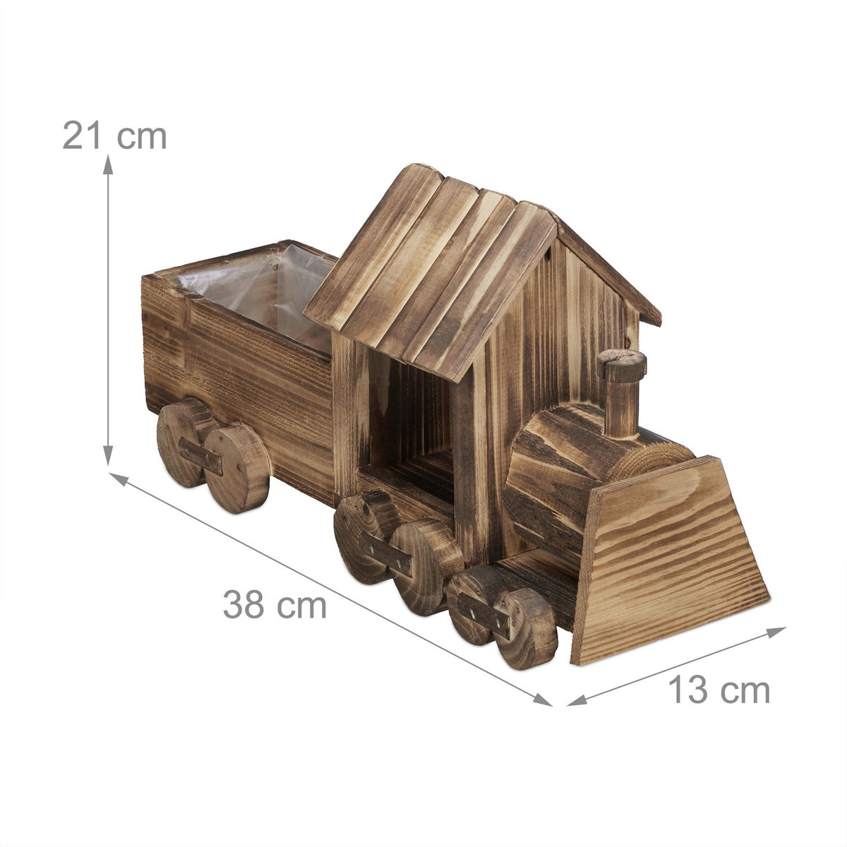 Steam locomotive for flower carriage for planting