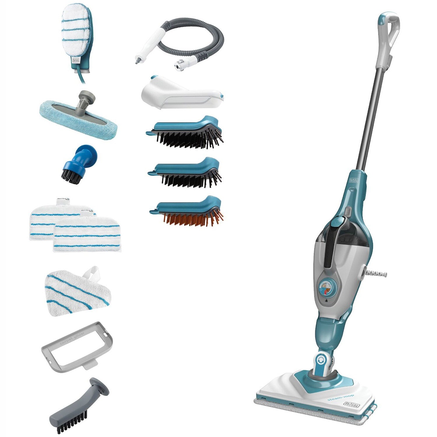 Steam mop 1600W 2-in-1 Steam-Mop with delta head