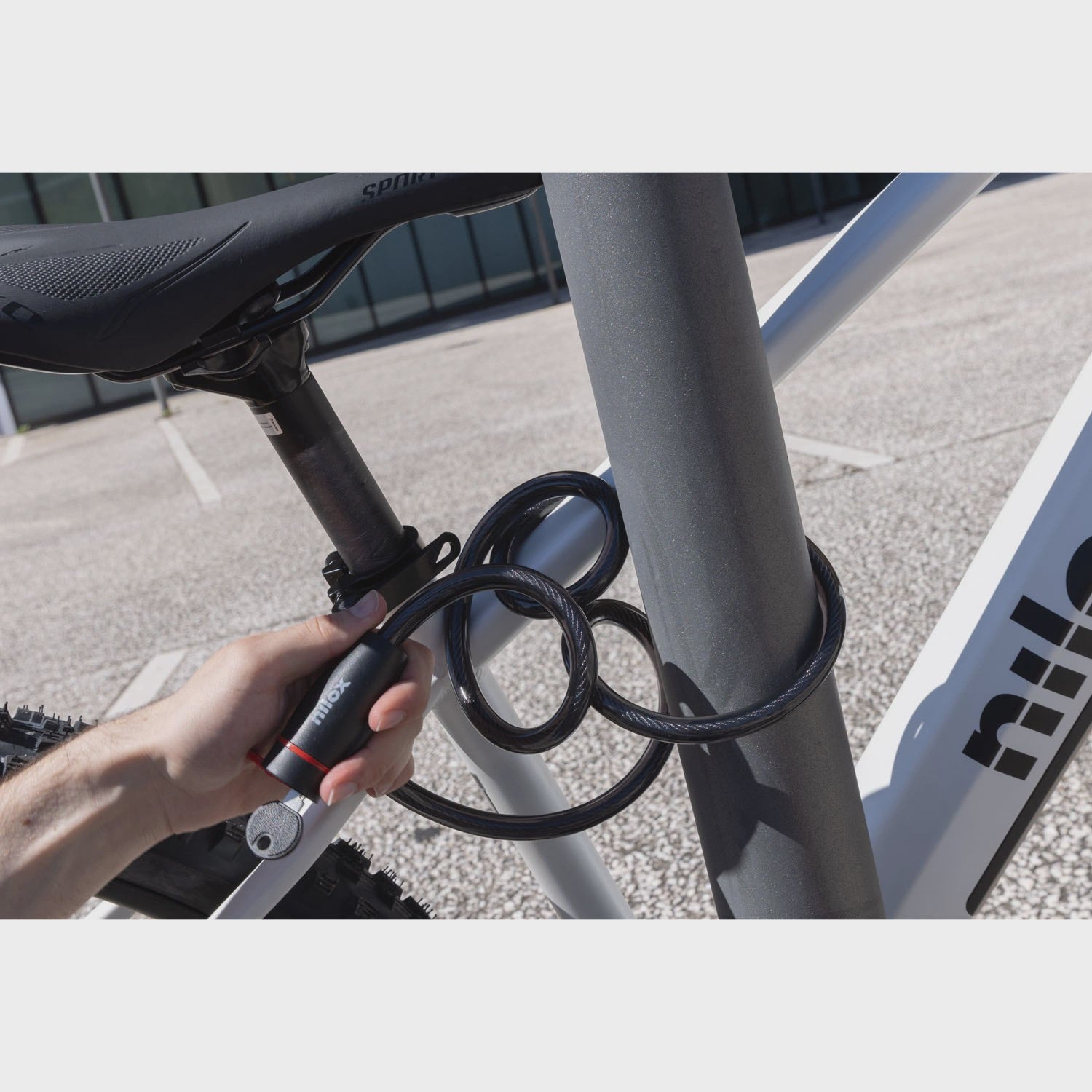 Steel Cable Lock, 130 cm, Lightweight, 2 Keys