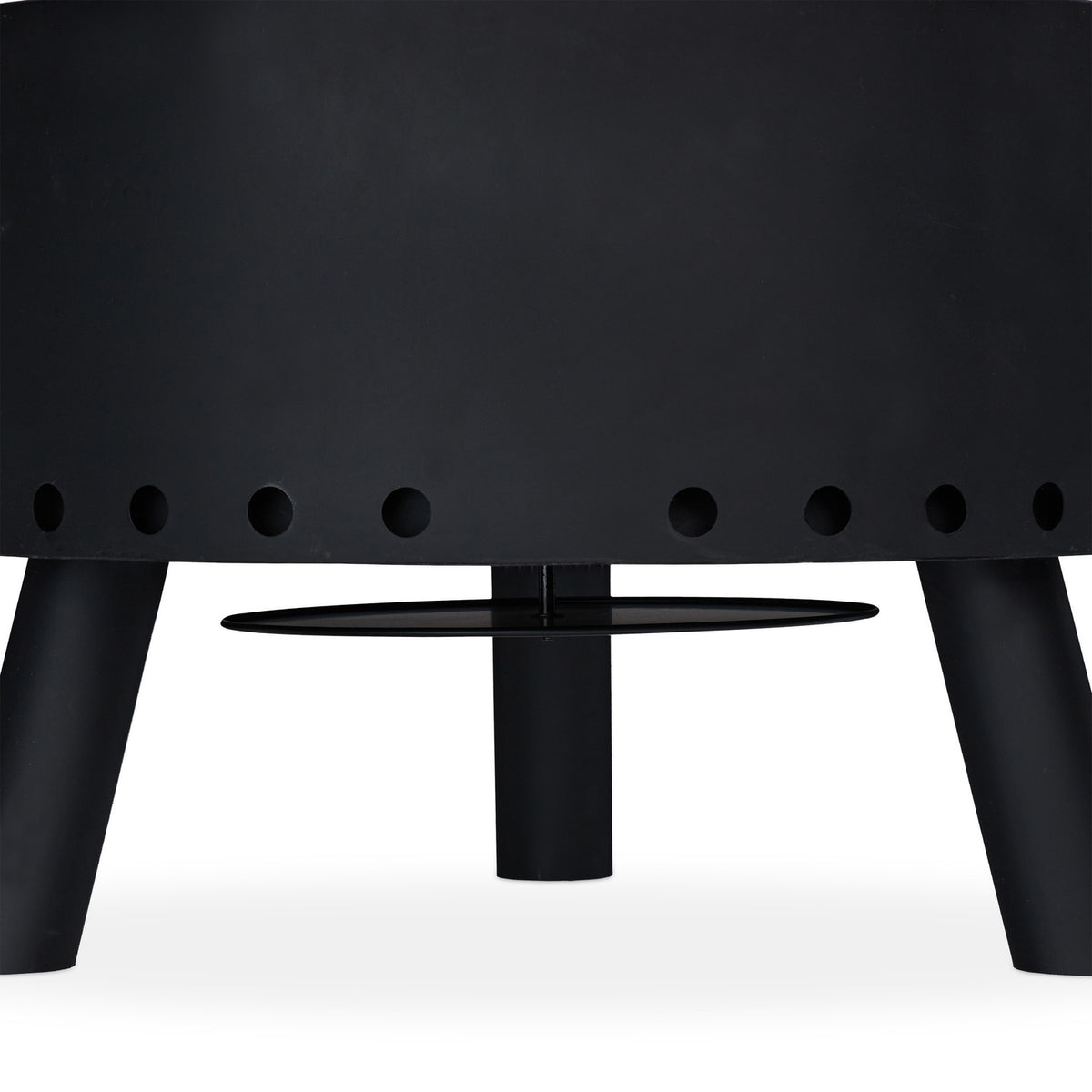 Steel Fire Bowl with Spark Guard and Heat Shield