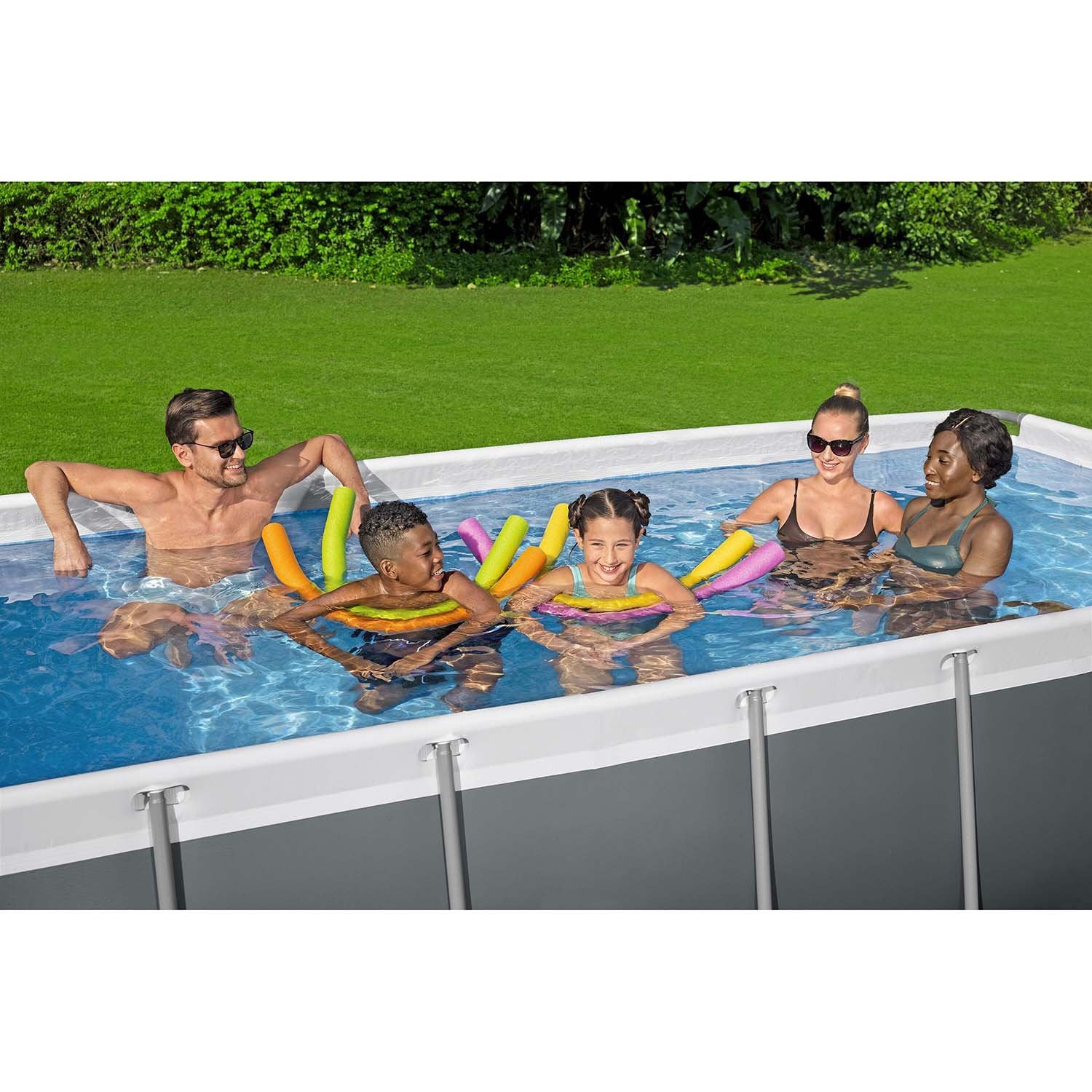 Steel Frame Pool 4.04 x 2.01 x 1.00 m with Filter Pump