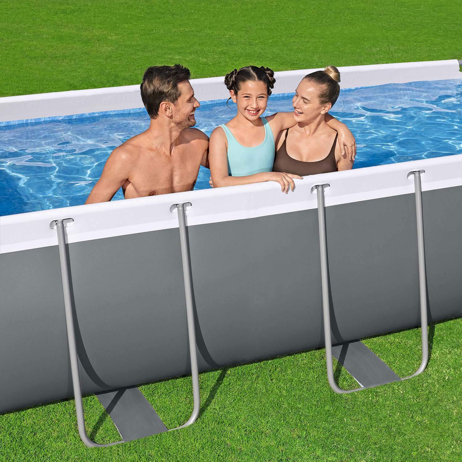 Steel Frame Pool 4.04 x 2.01 x 1.00 m with Filter Pump