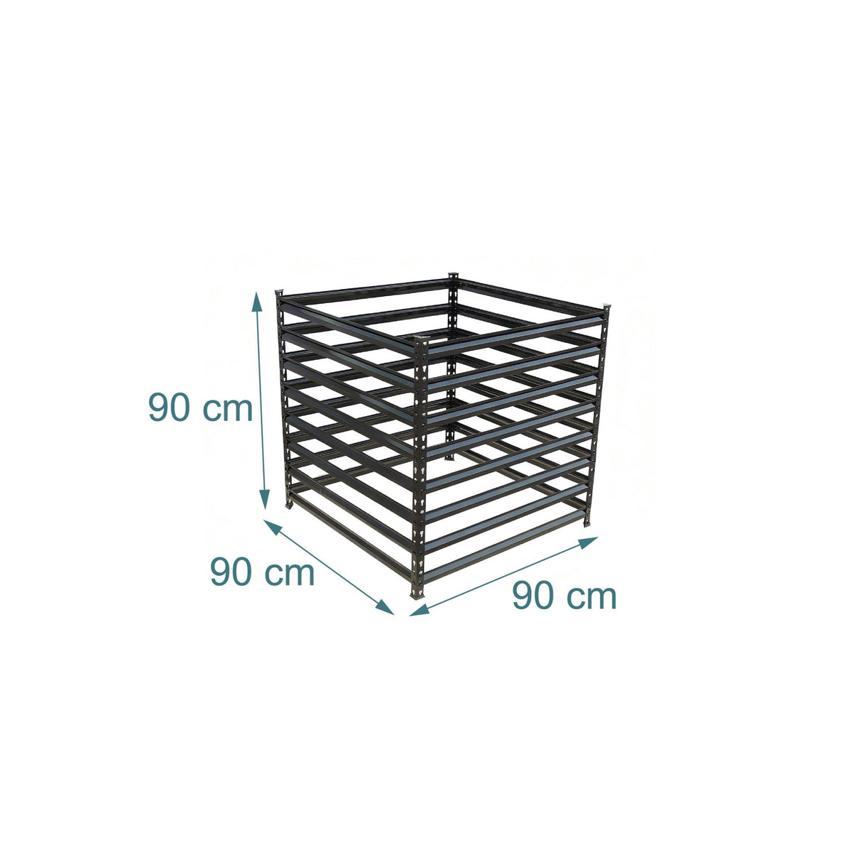 Steel Garden Composter, Open Slatted Design, Easy Assembly