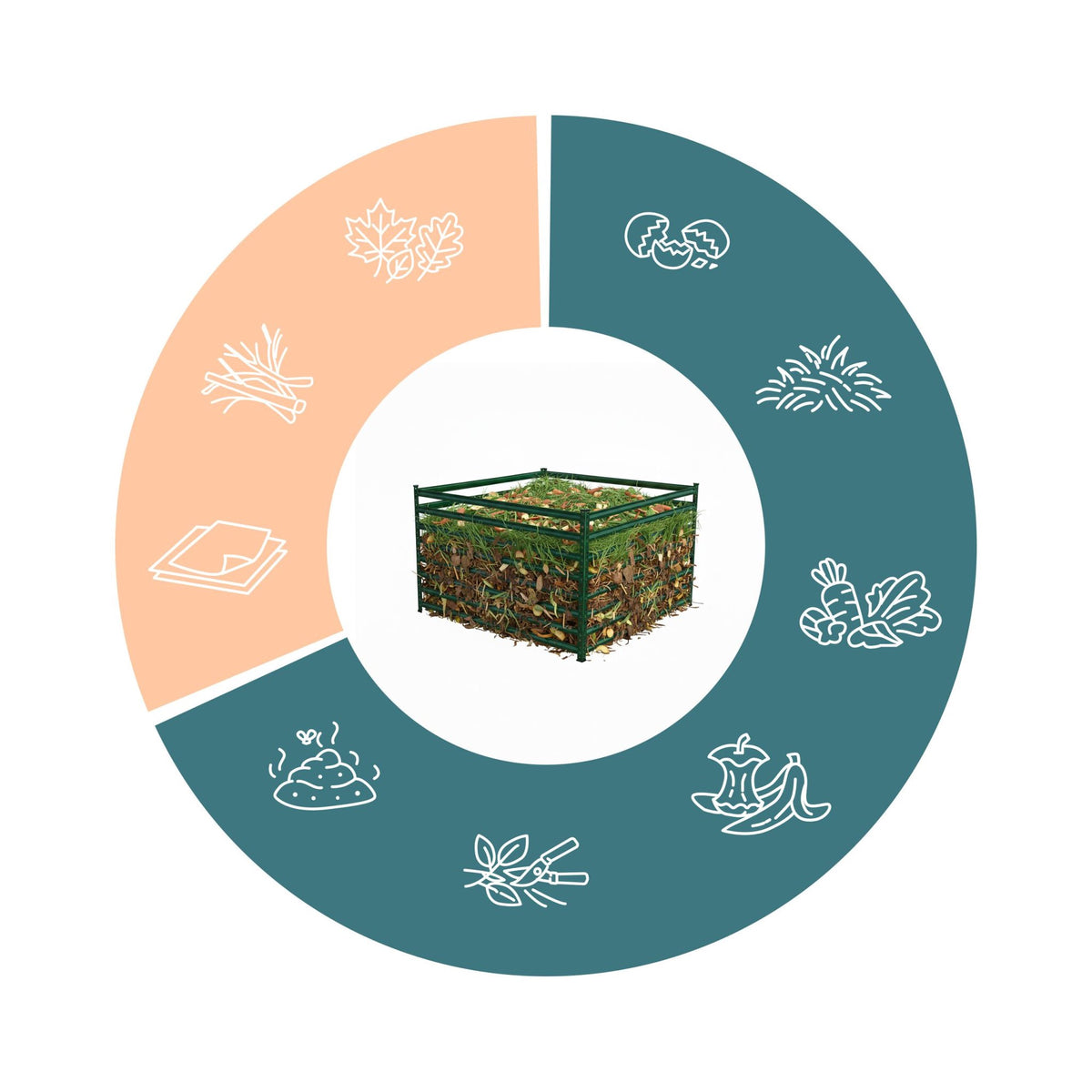 Steel Garden Composter with Open Slatted Design