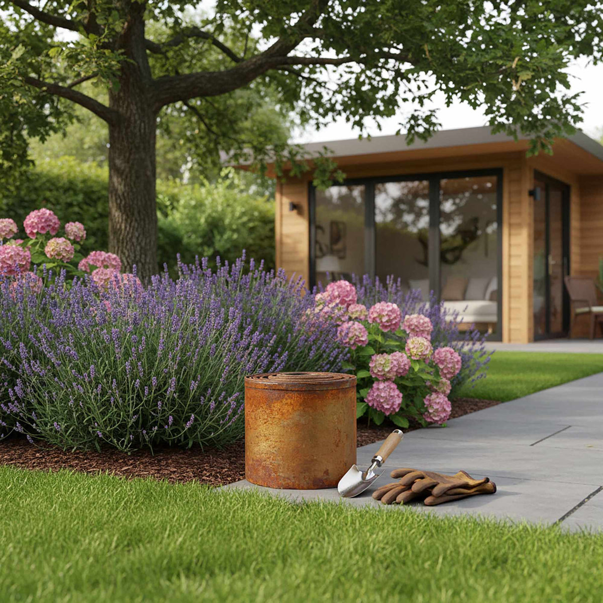 Steel Garden Edging – Rust Finish, Flexible, Weed Barrier