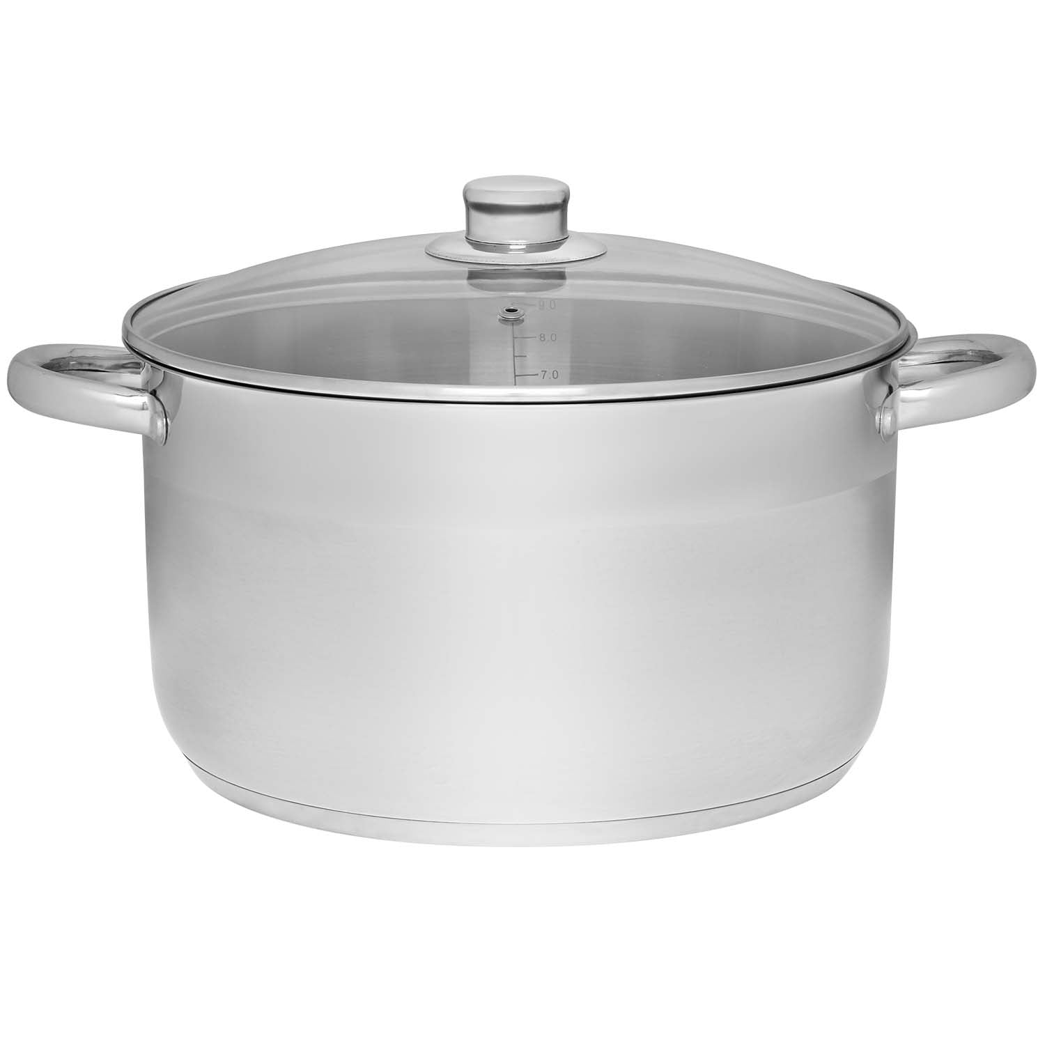 Steel Pot with Glass Lid, 10L, 28 cm