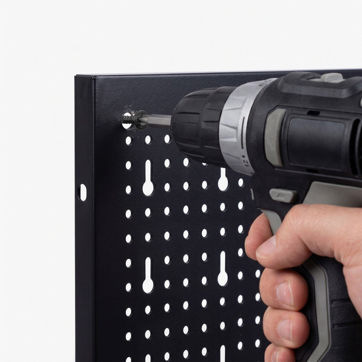 Steel Wall-Mounted Pegboard Tool Organizer Set