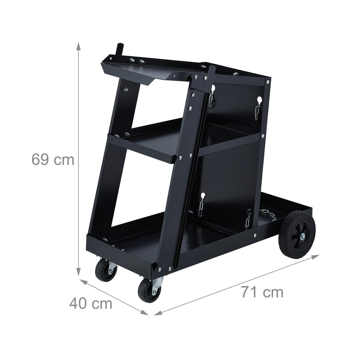 Steel Welding Trolley with Gas Cylinder Storage