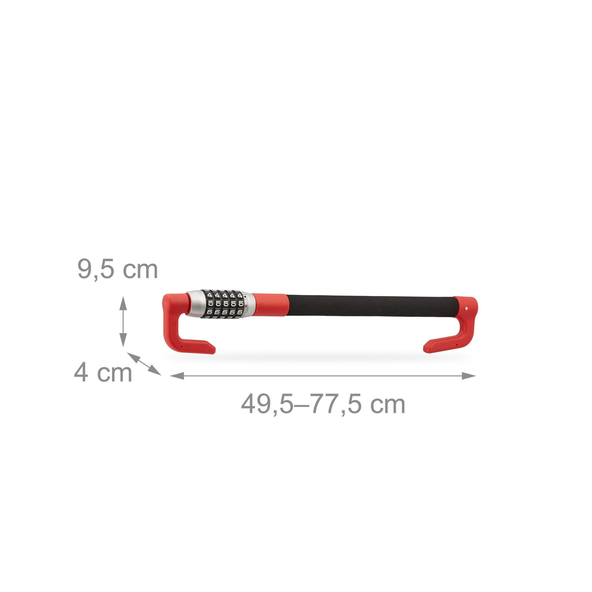Steering wheel lock with number combination