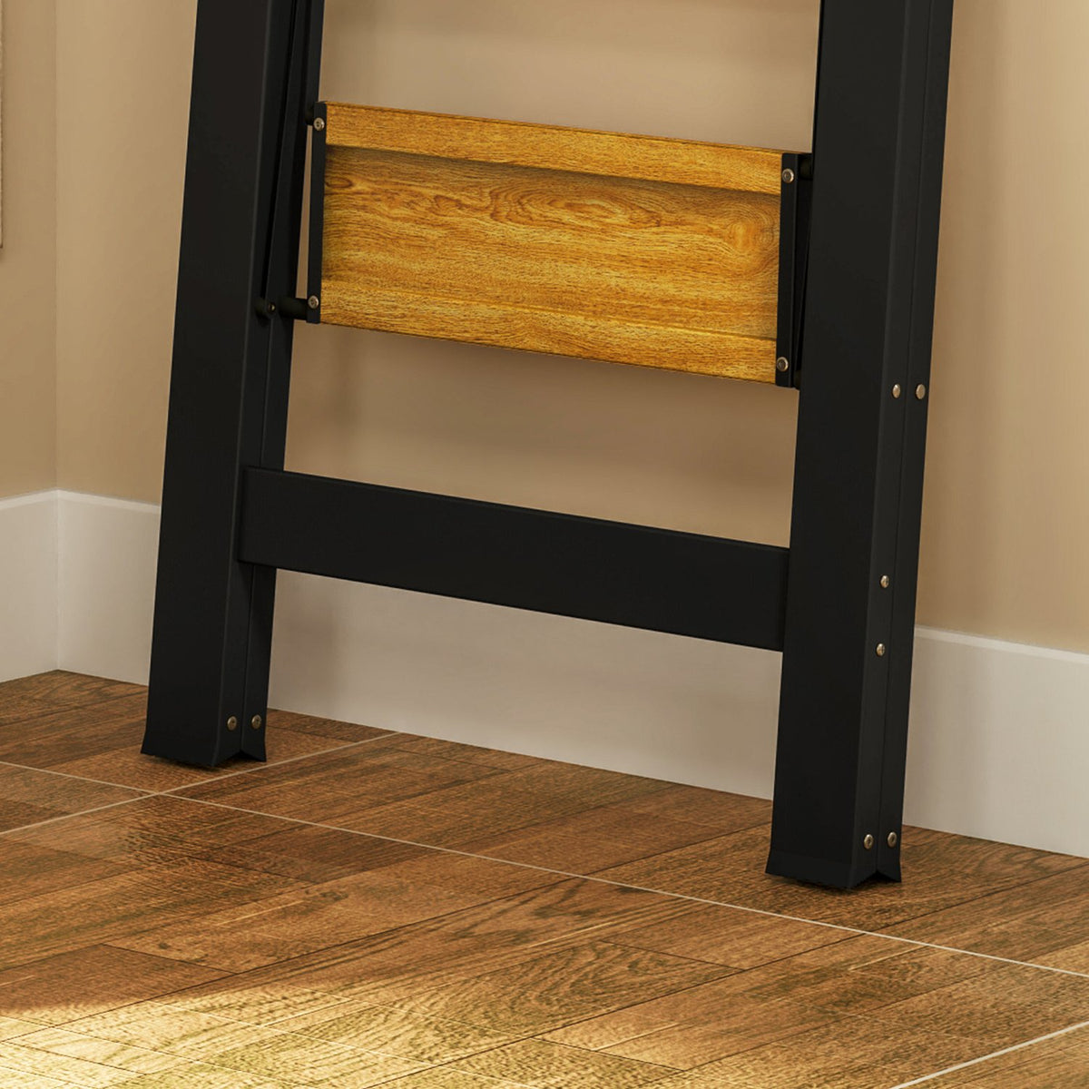 Step ladder folding step with 2 steps stepladder with handle, non-slip platform up to 150 kg load capacity aluminum black 44.5 x 48 x 86.3 cm |