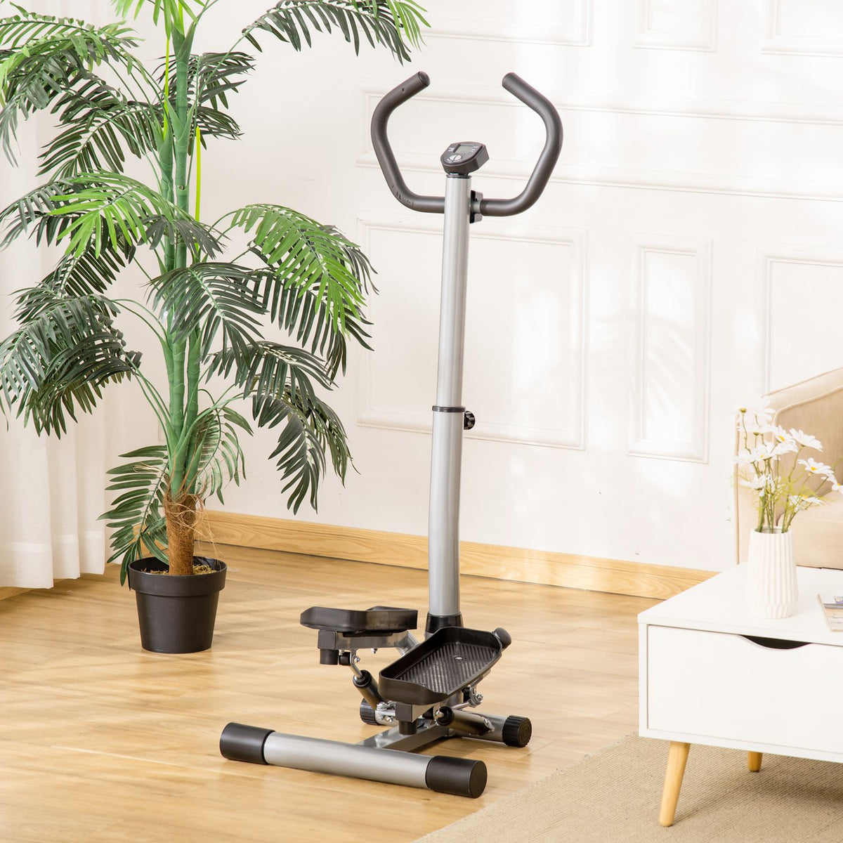 Stepper Handle Exercise Bike Fitness Device Leg Butt Training Lcd Screen Adjustable Speed
