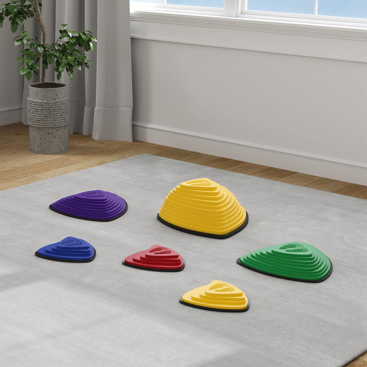 Stepping Stones Set, Non-Slip, Indoor/Outdoor, Stackable