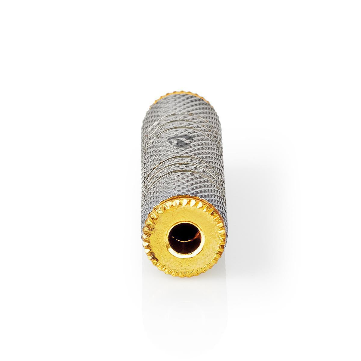 Stereo Audio Adapter | 3.5 mm Female | 3.5 mm Female | Gold Plated | Straight | Aluminum | Gold / Metal | 1 pc. | Carton with covered window