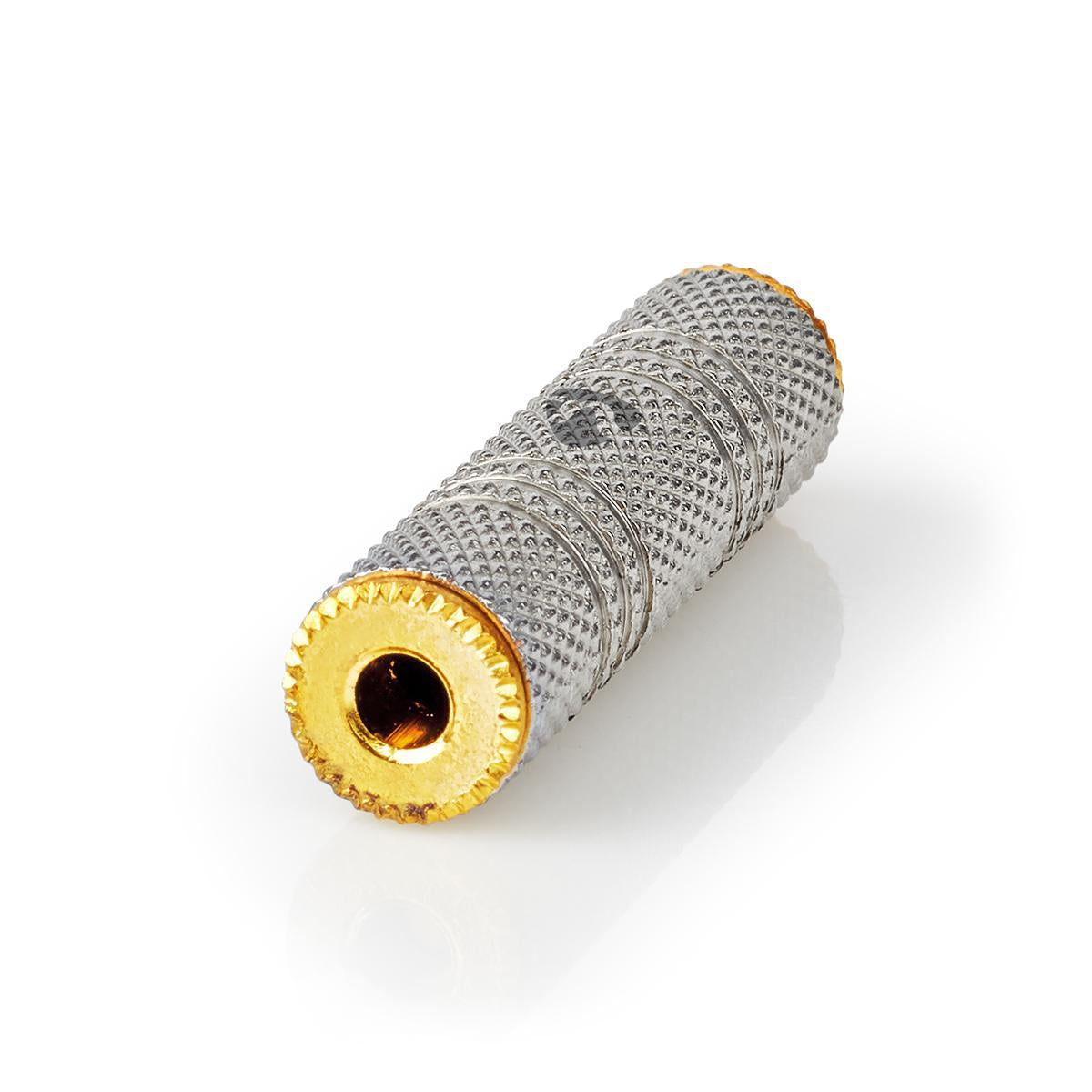 Stereo Audio Adapter | 3.5 mm Female | 3.5 mm Female | Gold Plated | Straight | Aluminum | Gold / Metal | 1 pc. | Carton with covered window