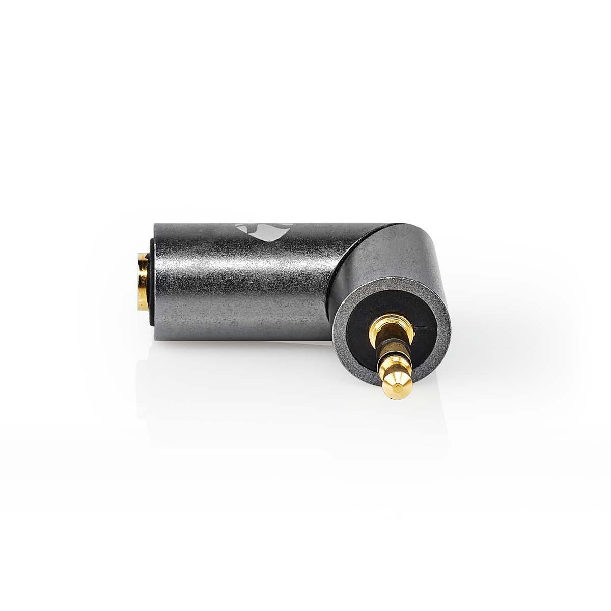 Stereo Audio Adapter | 3.5 mm Male | 3.5 mm Female | Gold Plated | Straight | Metal | Gray With Metal / Gold | 1 pc. | Carton with covered window