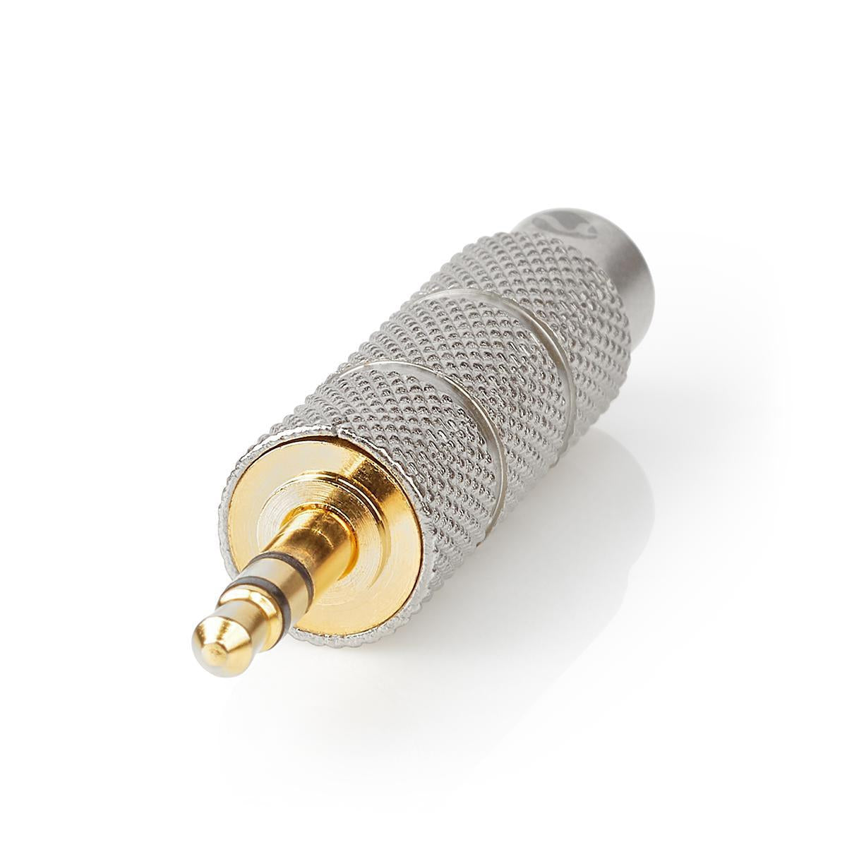 Stereo Audio Adapter | 3.5 mm Male | 6.35 mm Female | Gold Plated | Straight | Metal | Gold / Metal | 1 pc. | Carton with covered window