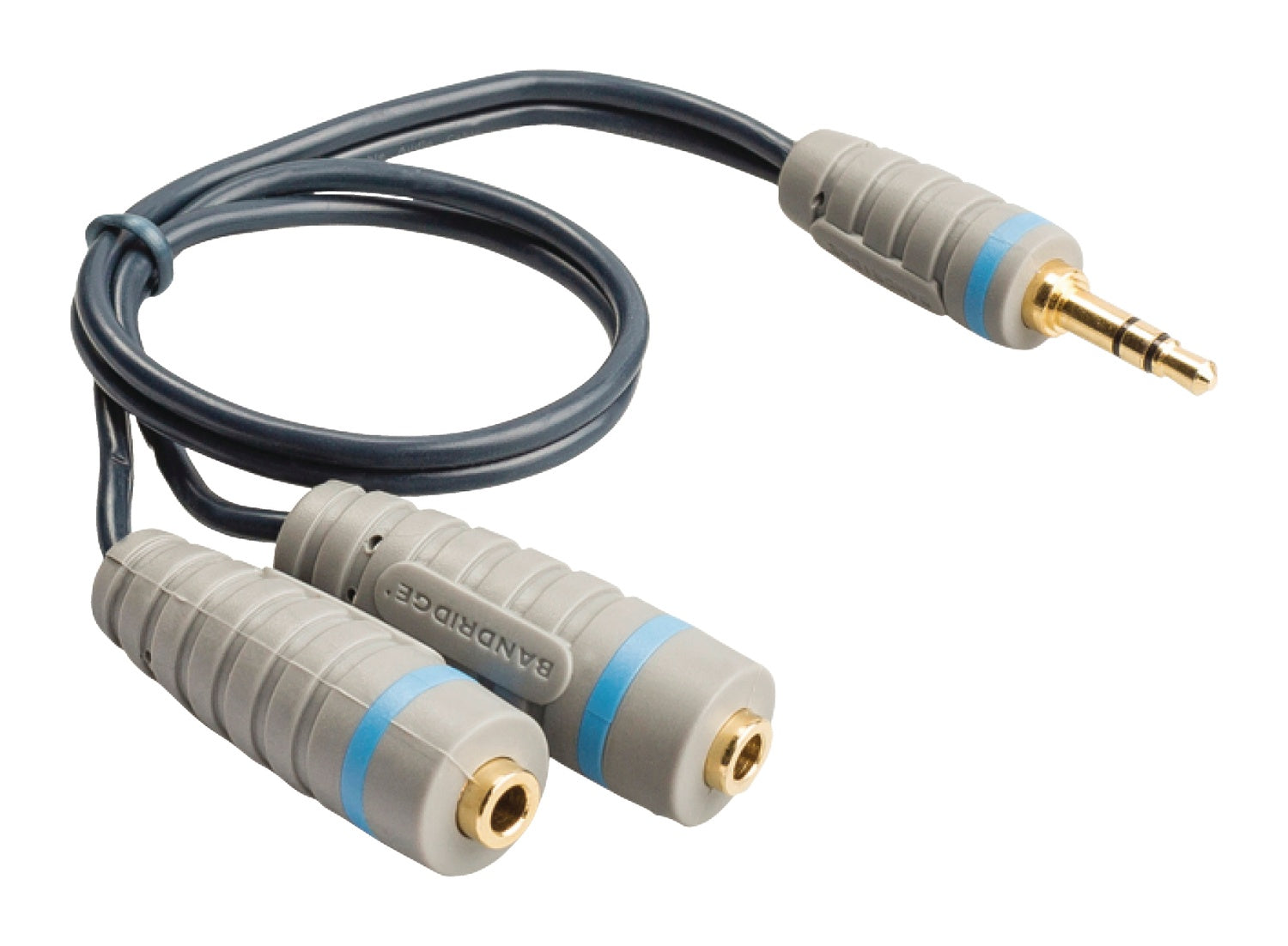 Stereo Audio Cable 3.5 mm Male - 2x 3.5 mm Female 0.20 m Blue