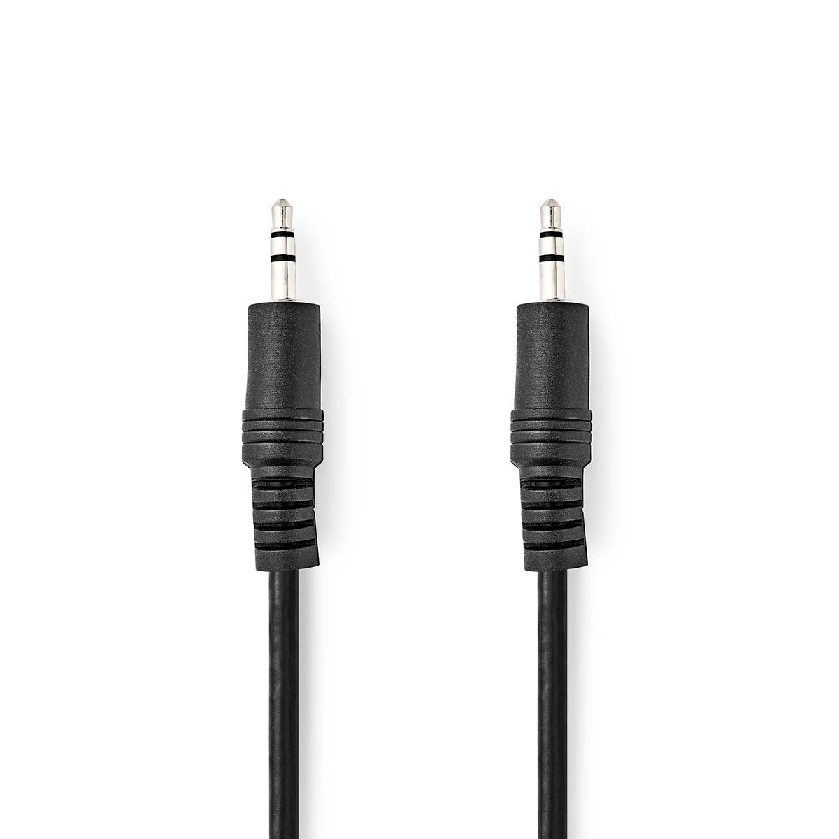 Stereo Audio Cable | 3.5 mm Male | 3.5 mm Male | Nickel Plated | 1.50 m | Round | Black | Label