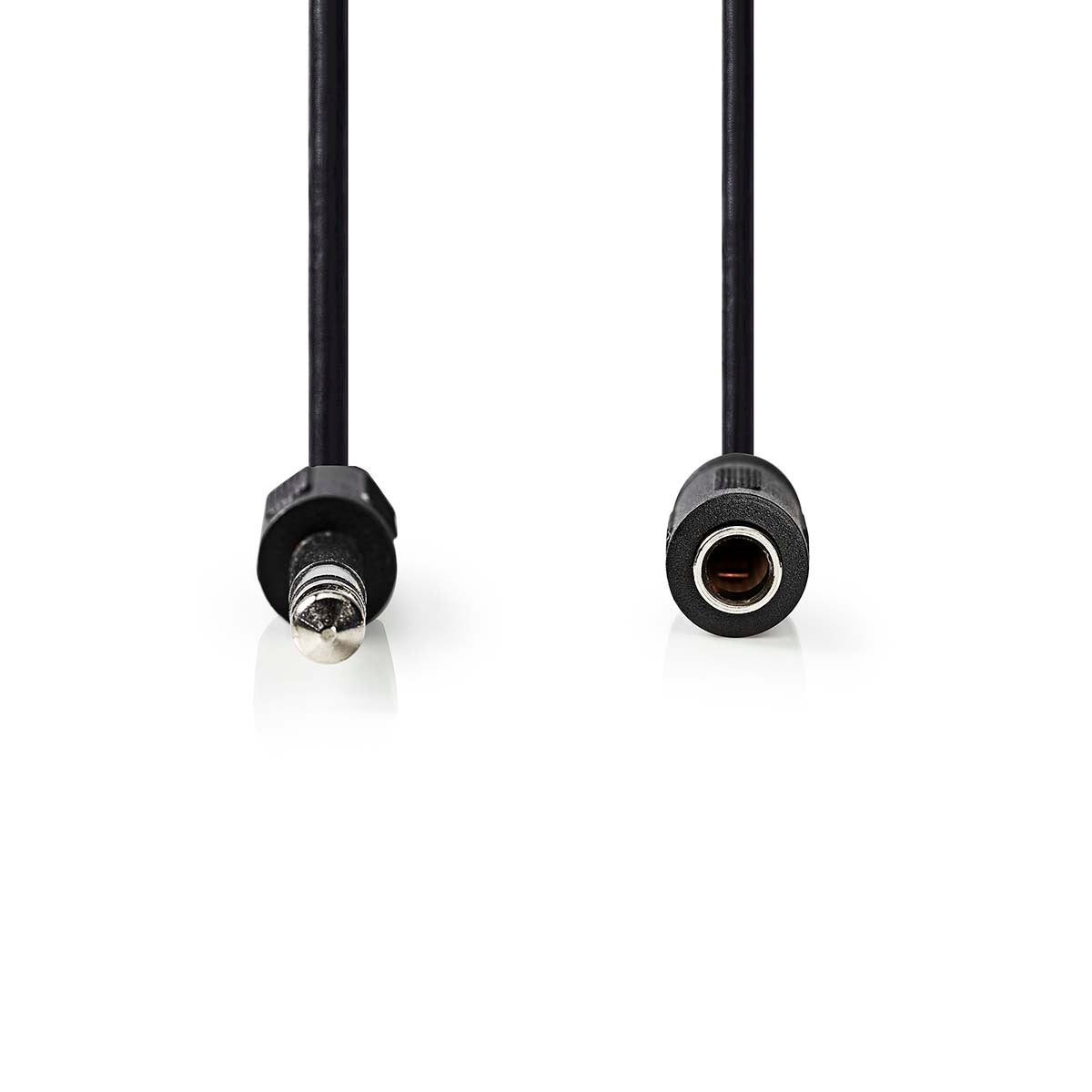 Stereo Audio Cable | 6.35 mm Male | 6.35 mm Female | Nickel Plated | 5.00 m | Round | Label