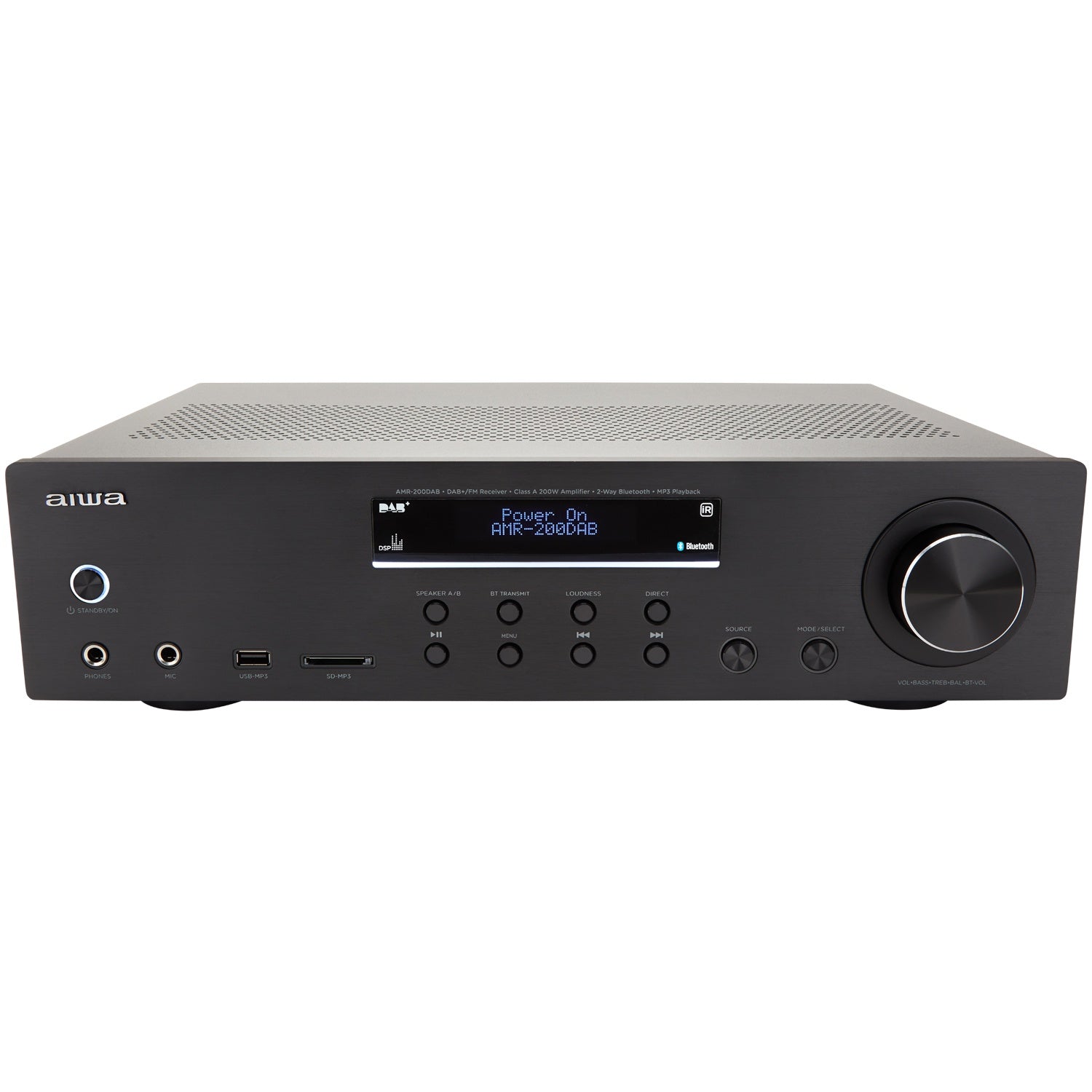 Stereo Receiver with Bluetooth, 2x100W RMS @4Ohm