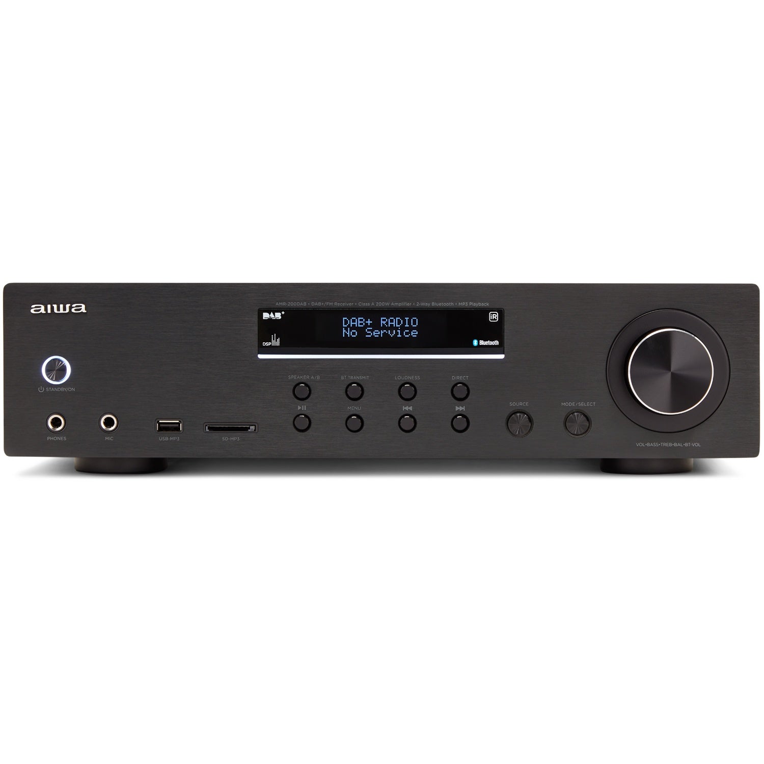 Stereo Receiver with Bluetooth, 2x100W RMS @4Ohm