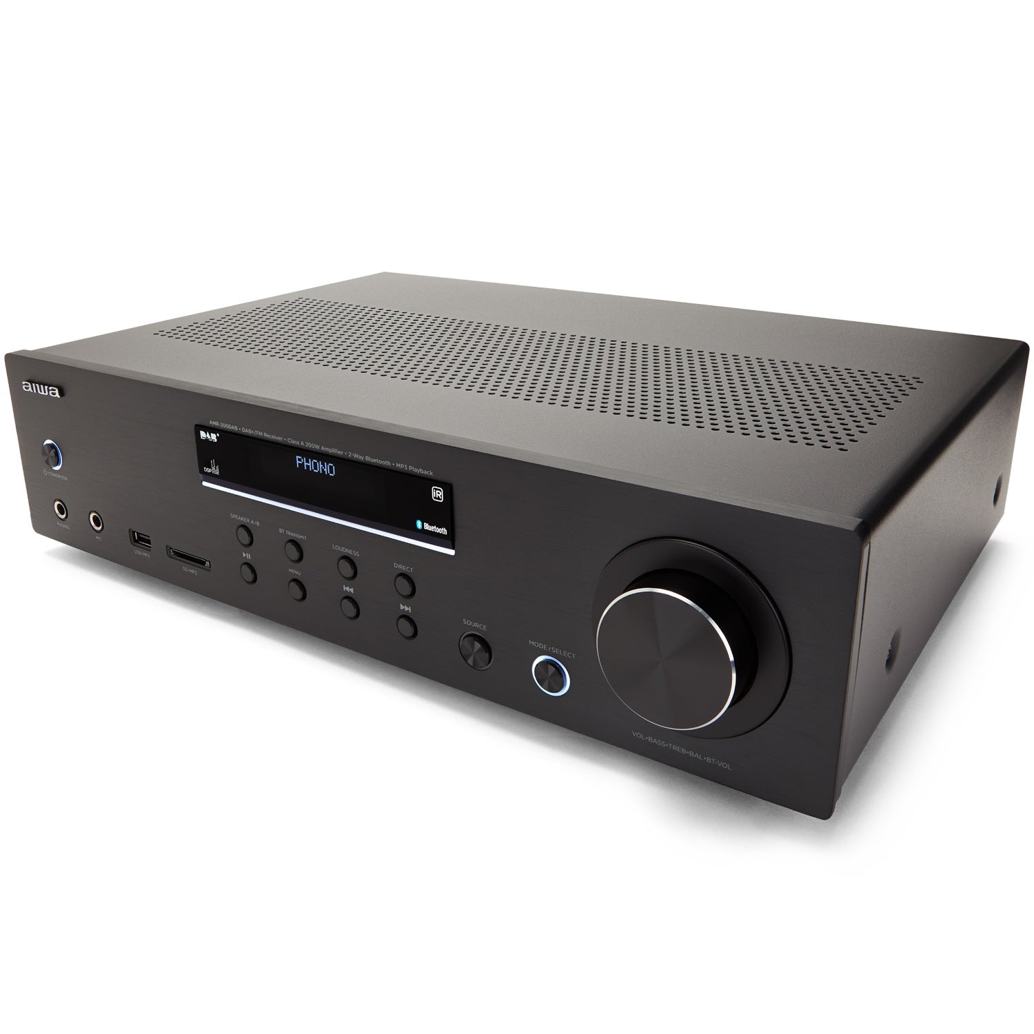 Stereo Receiver with Bluetooth, 2x100W RMS @4Ohm