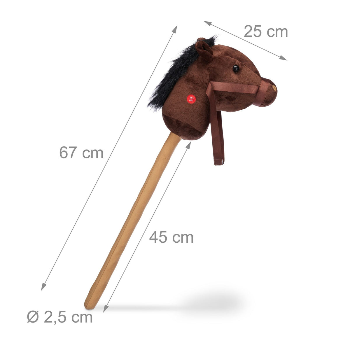 Stick horse with sounds for children
