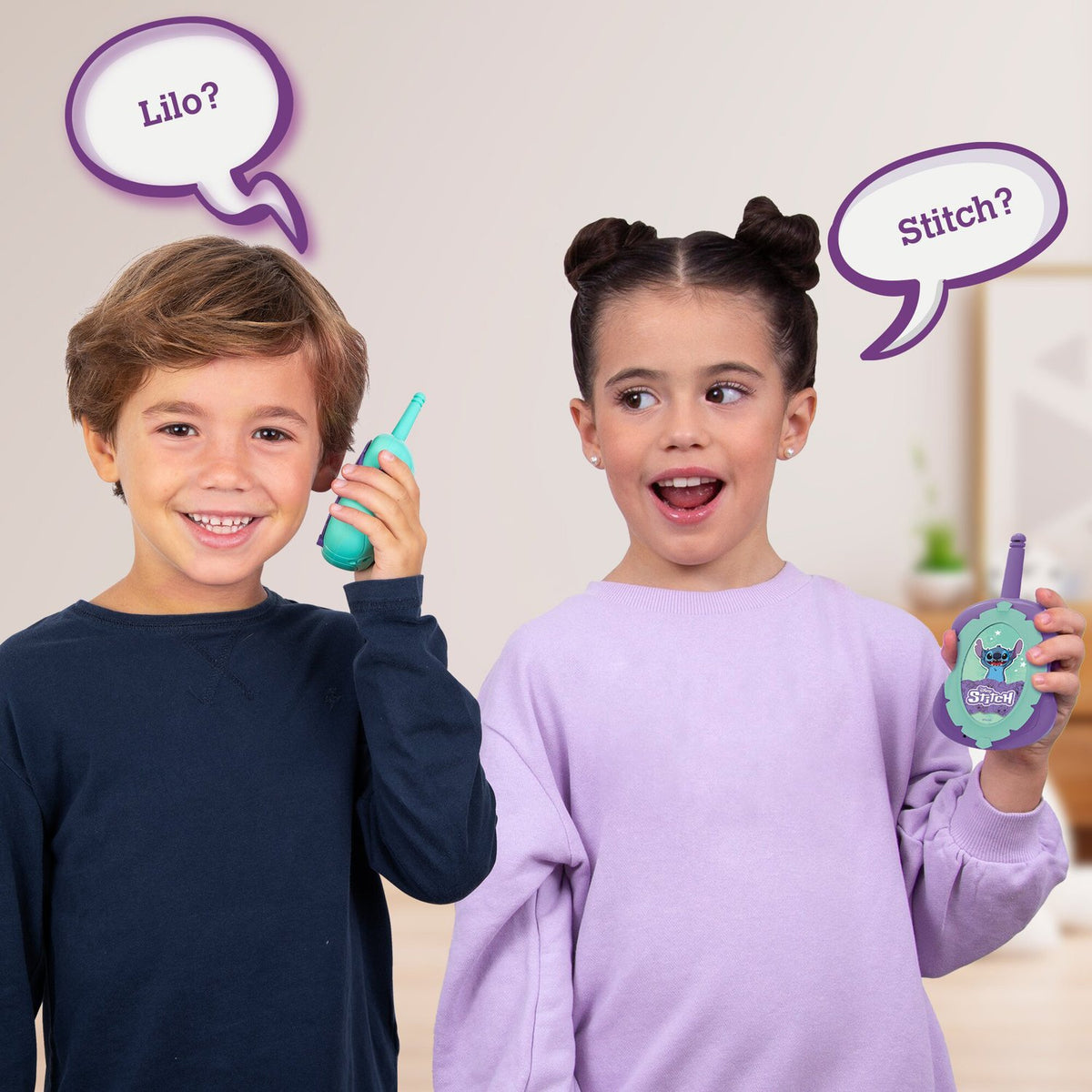 Stitch-Themed Kids Walkie Talkies, Set of 2