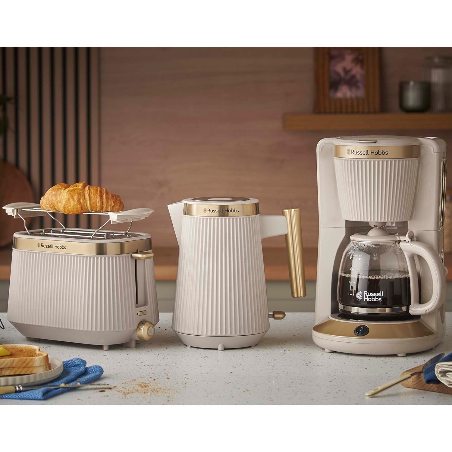 Stone-Colored Toaster, 1.25L Capacity