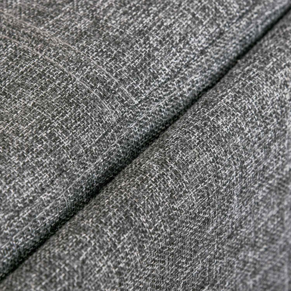 Stool Footstool With Storage Space, Upholstered Stool, Dark Gray, Linen, 42X42X41Cm