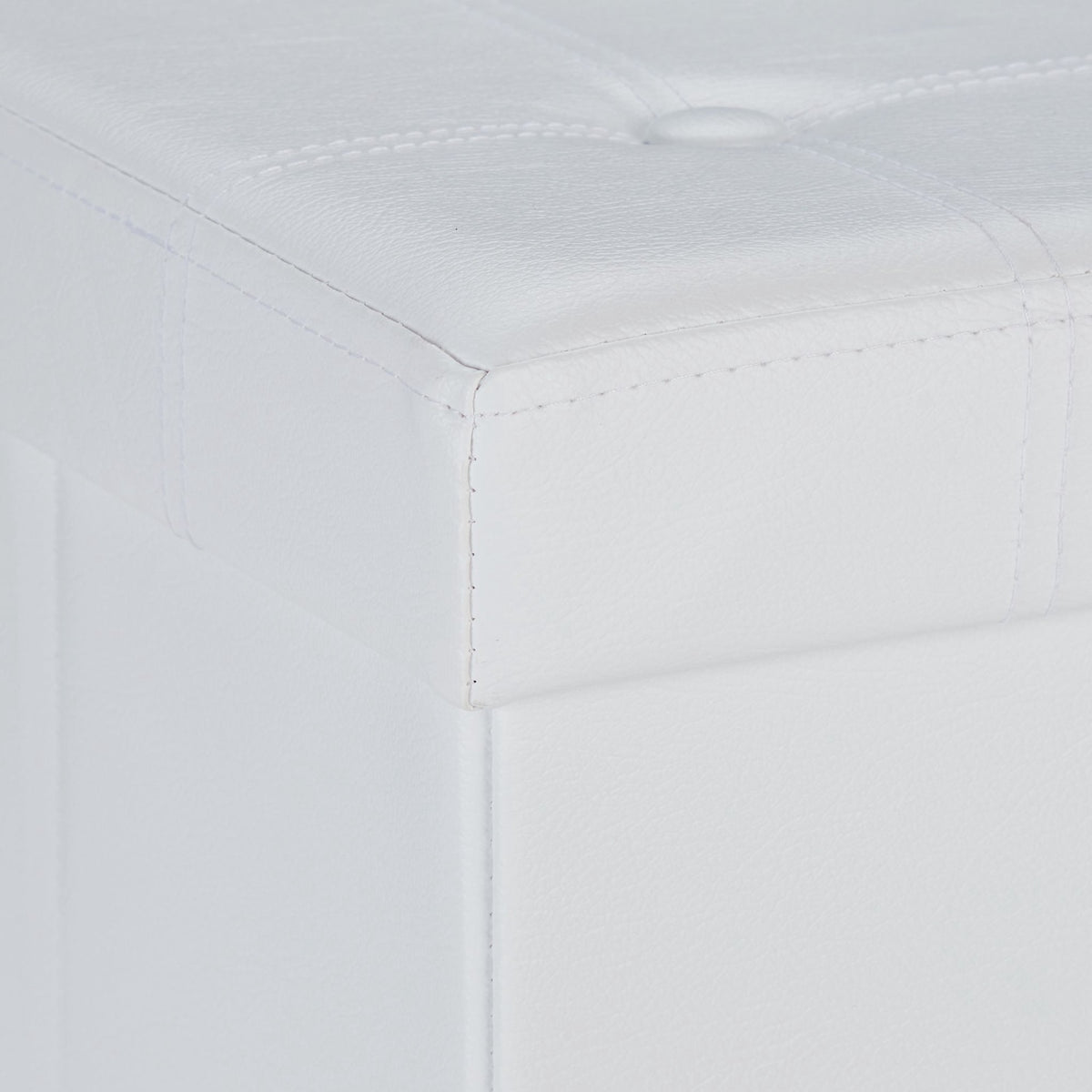 Stool in artificial leather with storage space