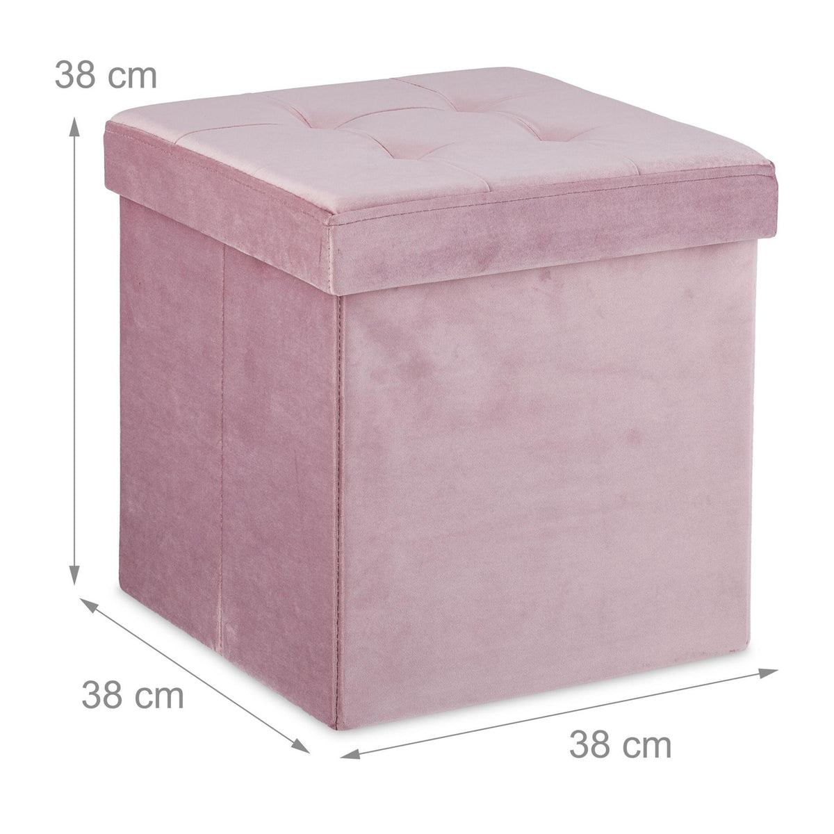 Stool in pink velvet