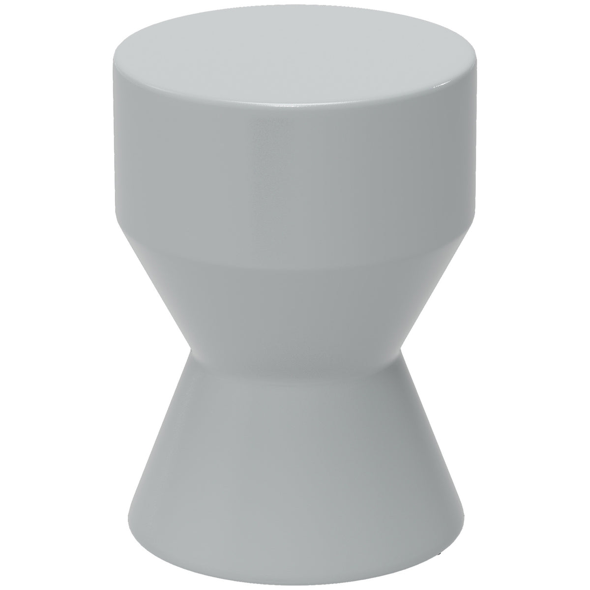 Stool made of ceramic, 120 kg load capacity, diameter 33 x 45.5 cm, weatherproof garden stool in hourglass shape, flower stool, footstool for outdoor camping, garden, terrace, balcony, light gray