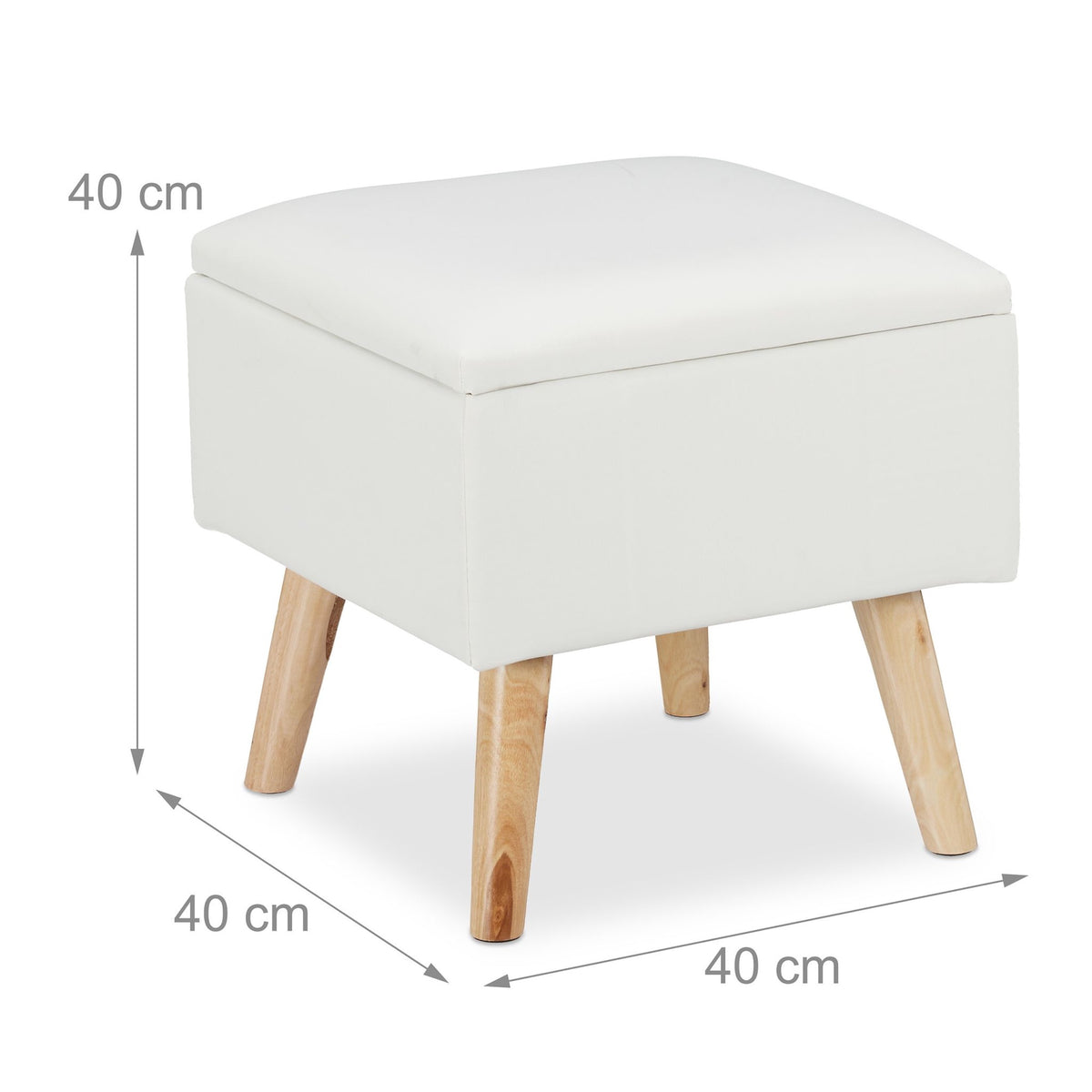 Stool with storage space Artificial leather