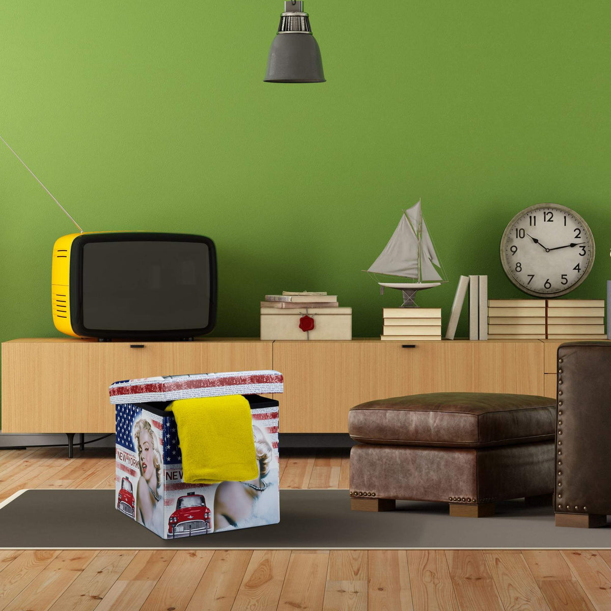 Stool with storage space Trend motif