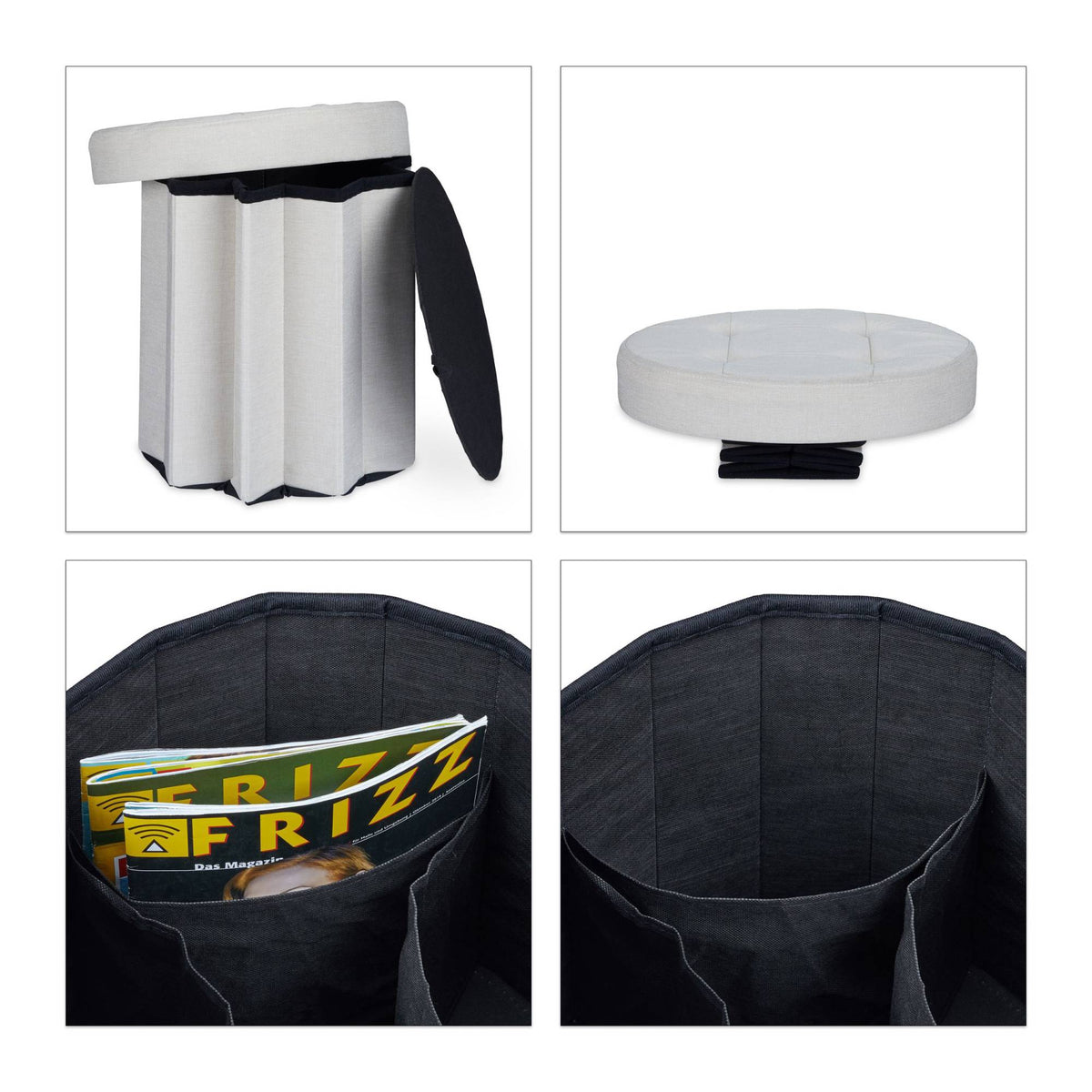 Stool with storage space size M round