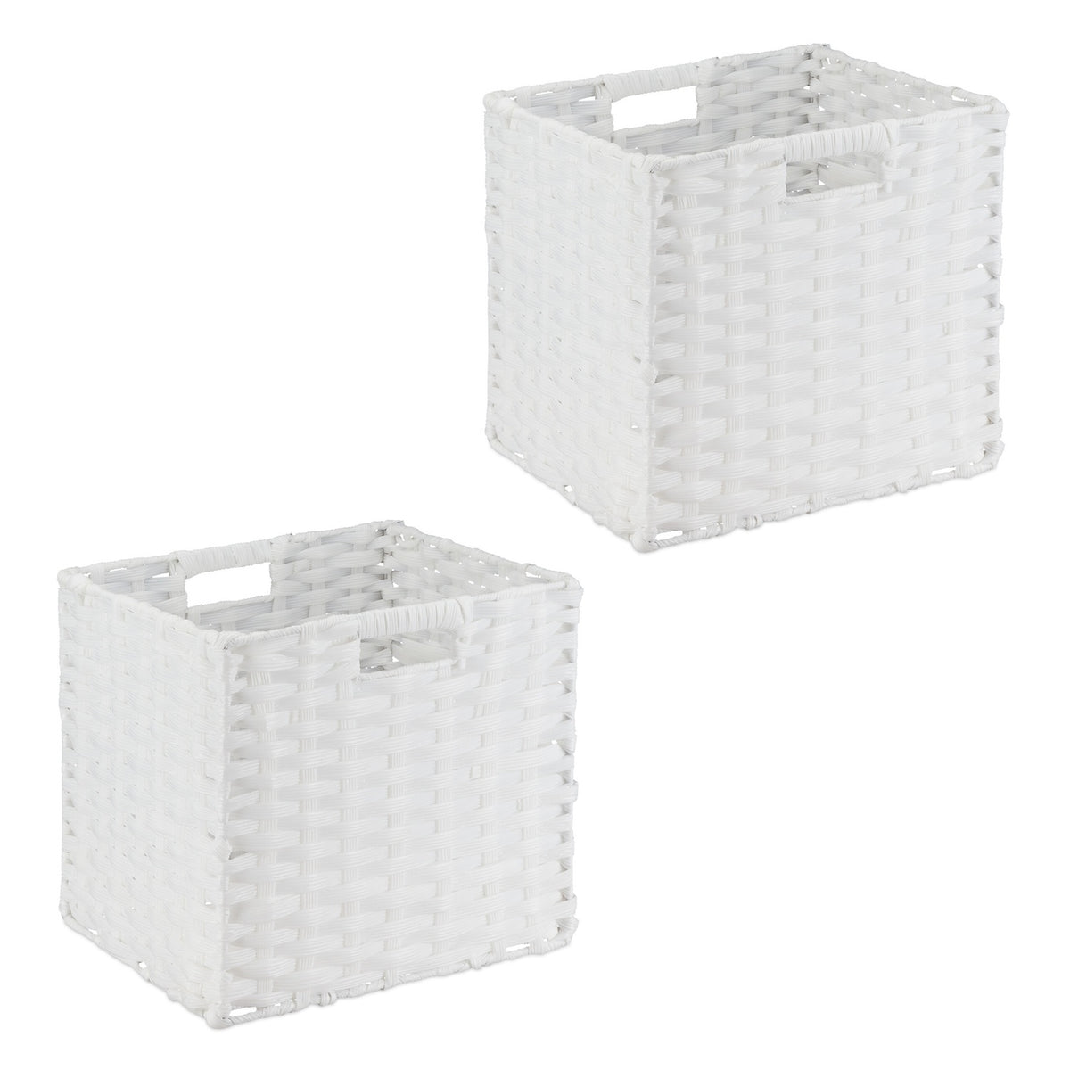 Storage Baskets Set of 2 – Durable Plastic Organisers