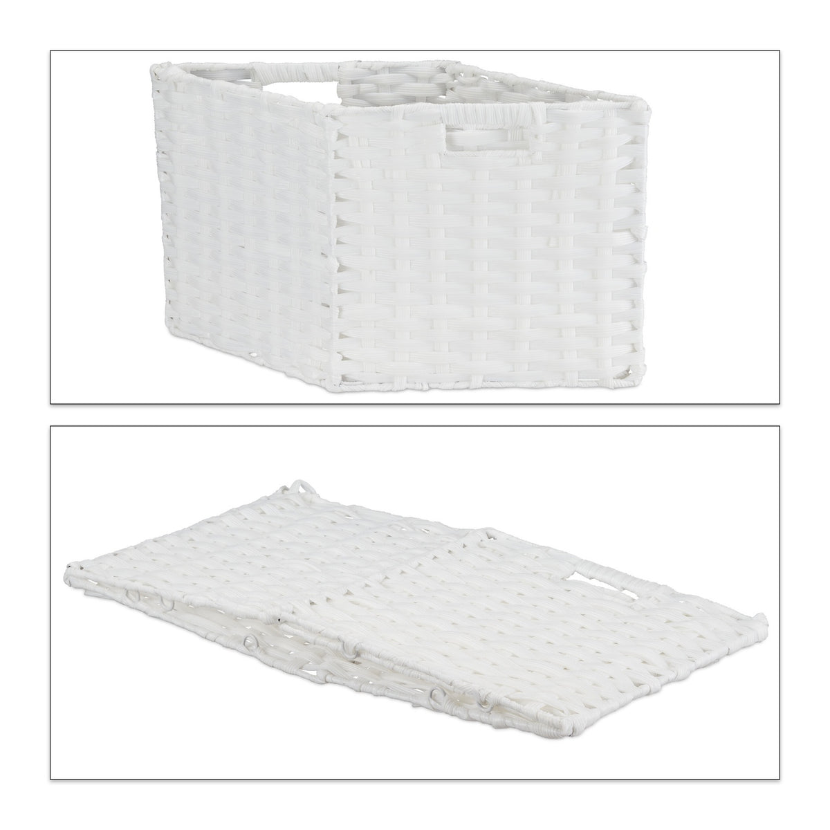 Storage Baskets Set of 4 – Durable Plastic Organisers