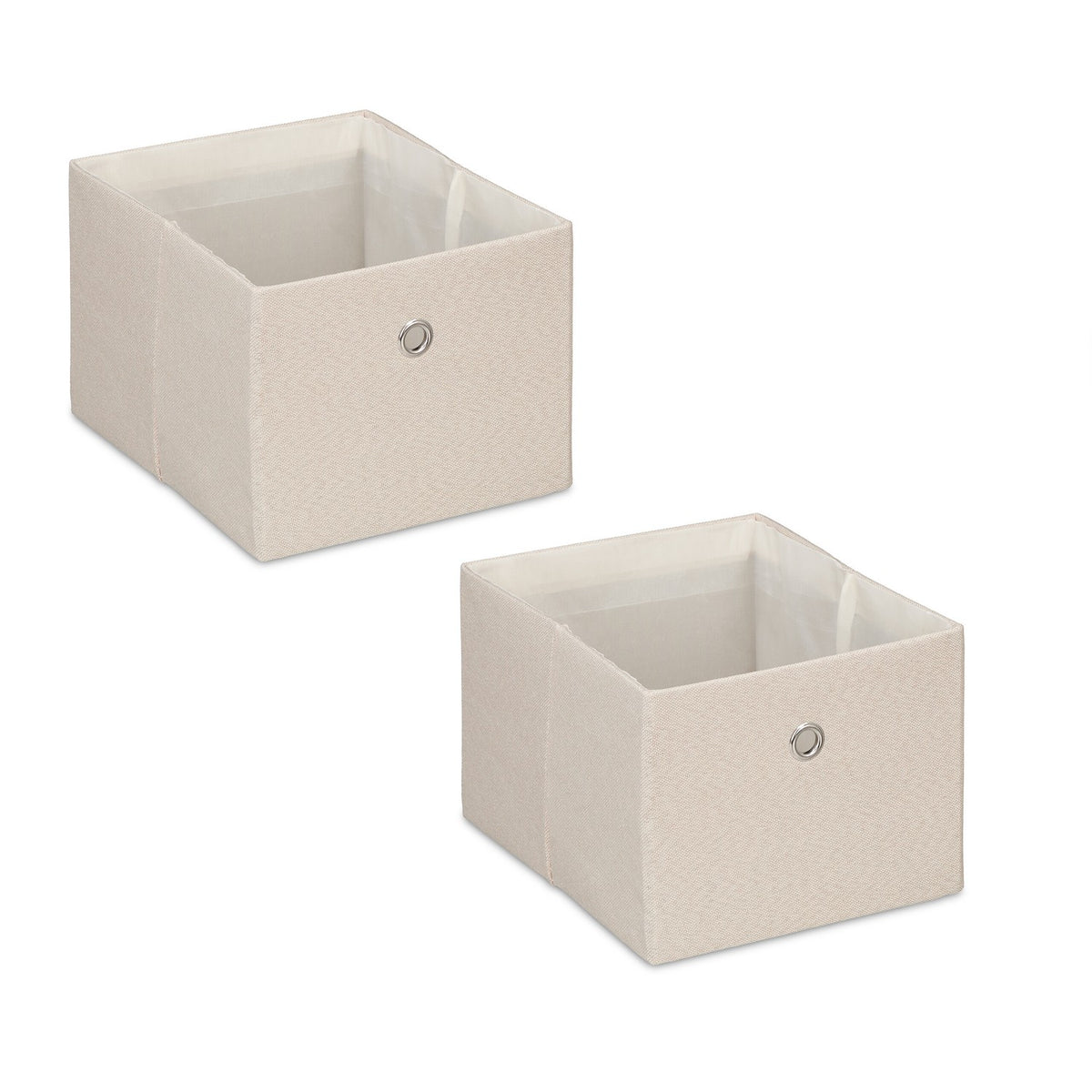 Storage Boxes Set of 2 – Multi-Color Fabric Organizers