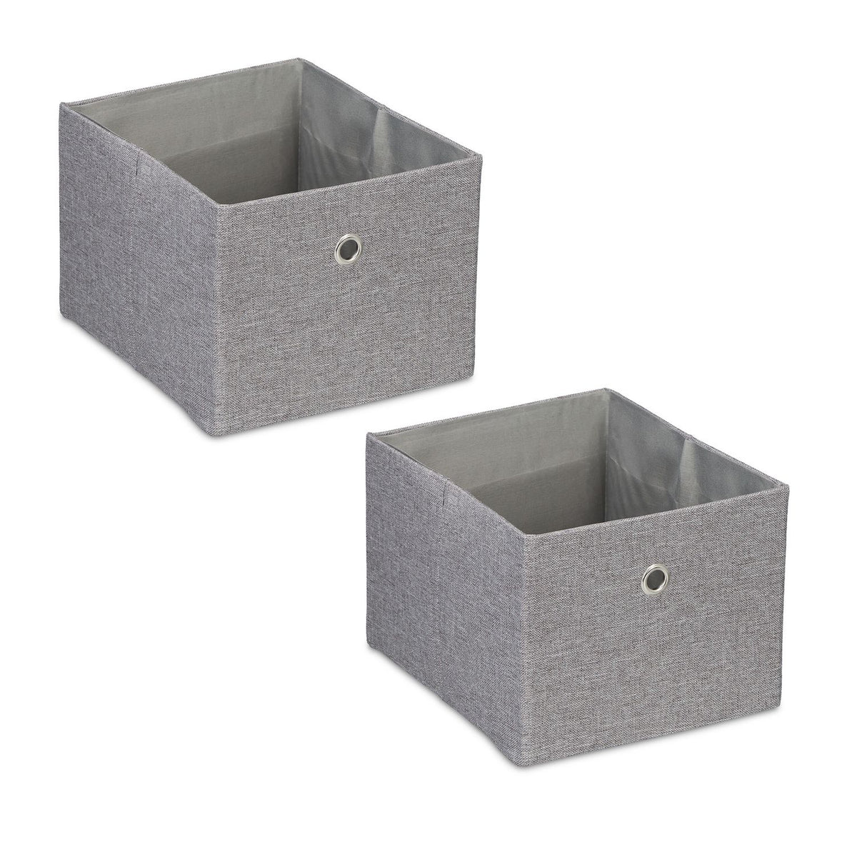 Storage Boxes Set of 2 – Multi-Color Fabric Organizers