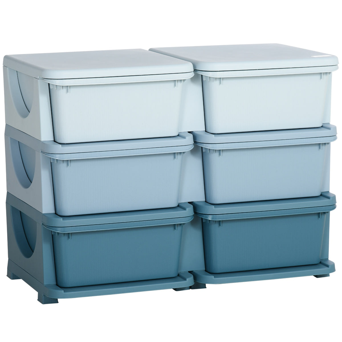 Storage Boxes With Lid Drawer Cabinet For Children Toy Box Toy Organizer Children'S Furniture For 3-6 Years Children Blue