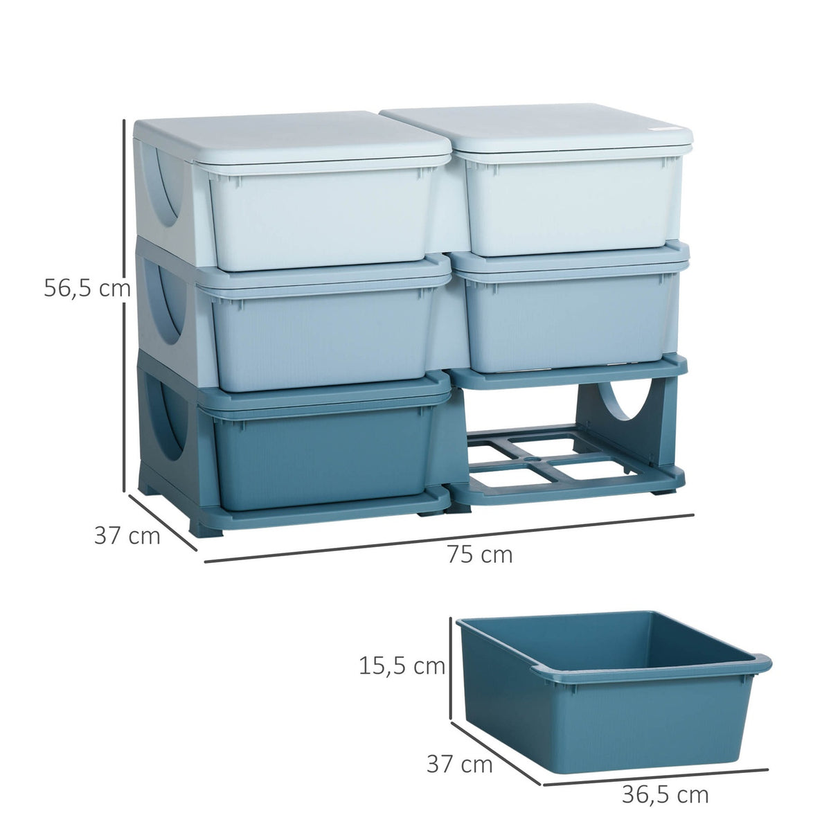 Storage Boxes With Lid Drawer Cabinet For Children Toy Box Toy Organizer Children'S Furniture For 3-6 Years Children Blue