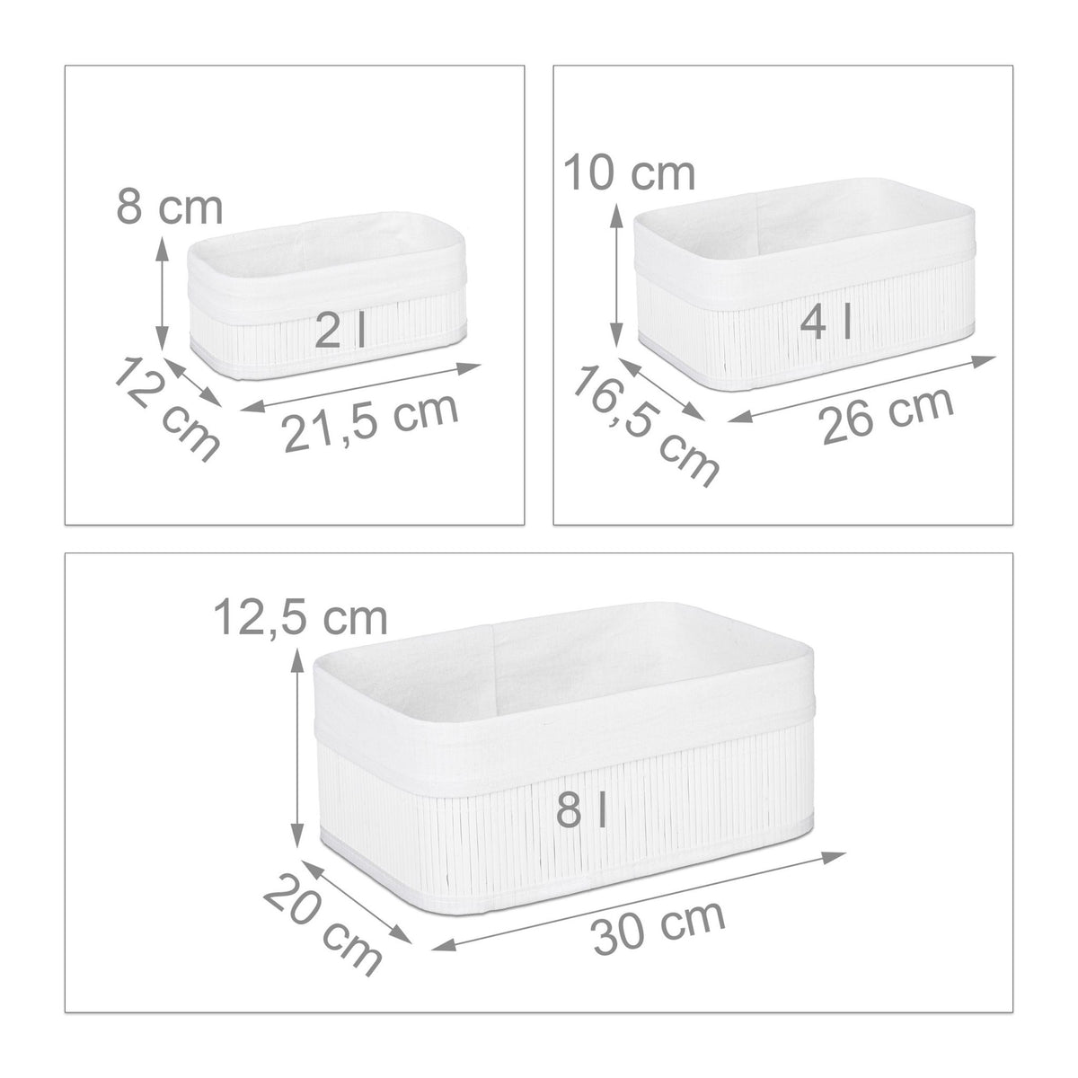 Storage basket bathroom 3 parts