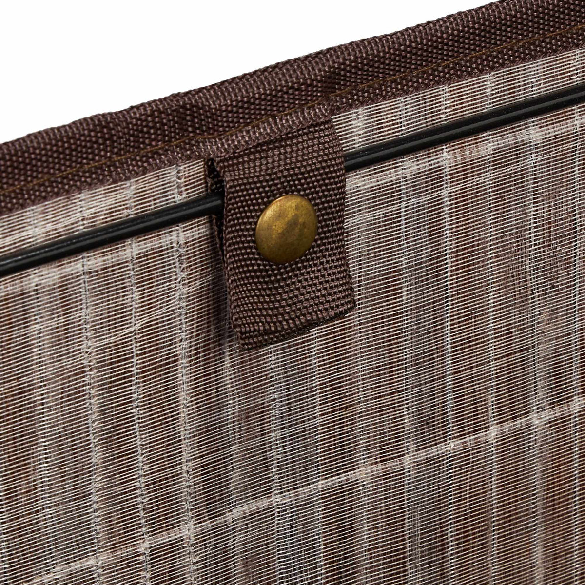 Storage basket in brown bamboo